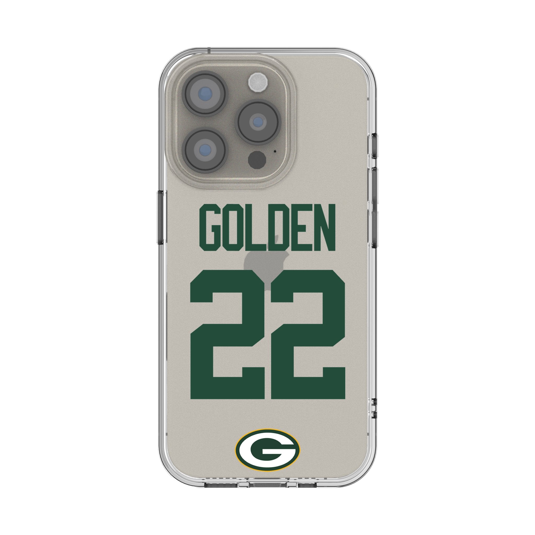 Matthew Golden Green Bay Packers 22 Game Tactic Clear Phone Case for Apple iPhone - Sports Gifts, Sports Memorabilia, Sports Collectibles, Fan Shop