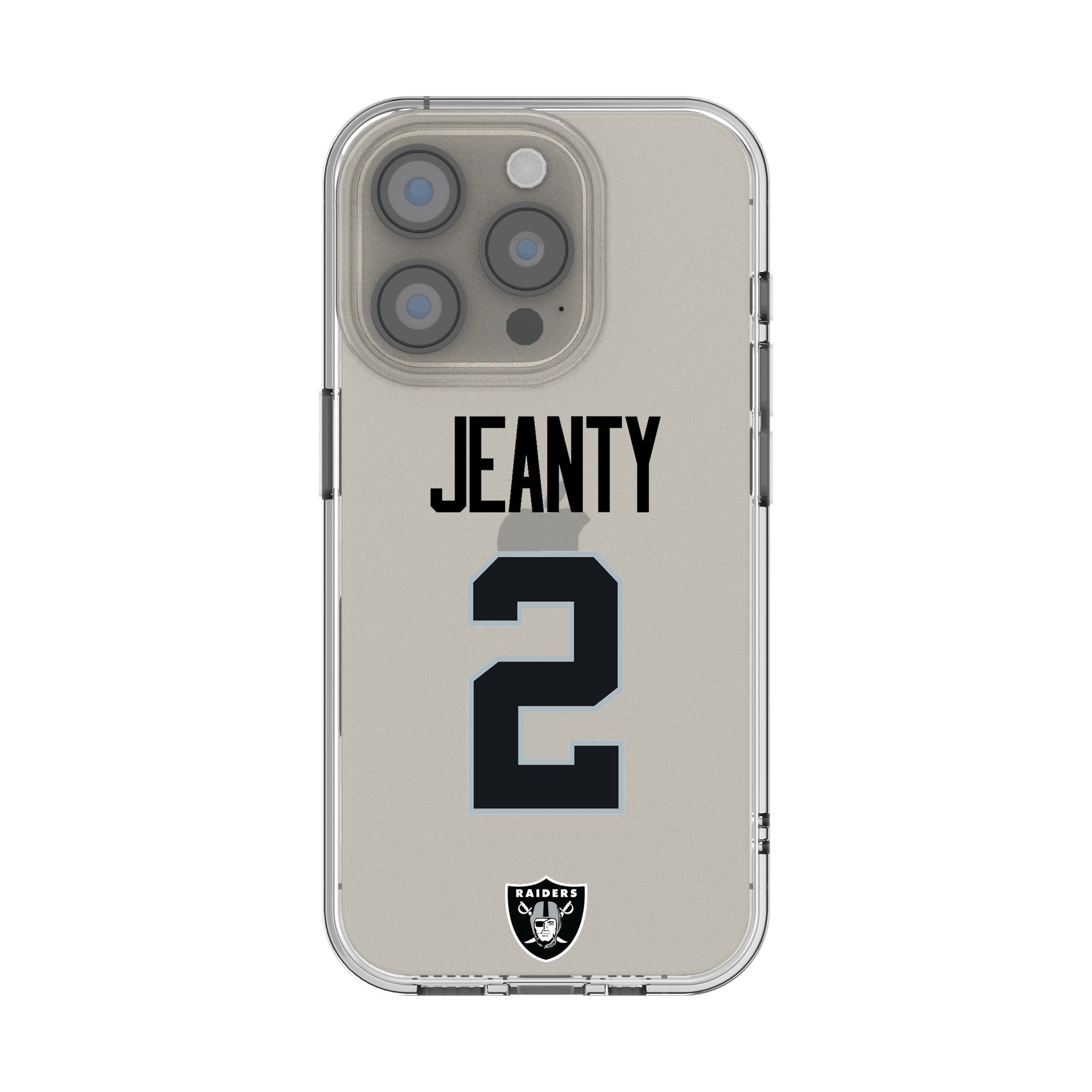 Ashton Jeanty Las Vegas Raiders 2 Game Tactic Clear Phone Case for Apple iPhone - Sports Gifts, Sports Memorabilia, Sports Collectibles, Fan Shop