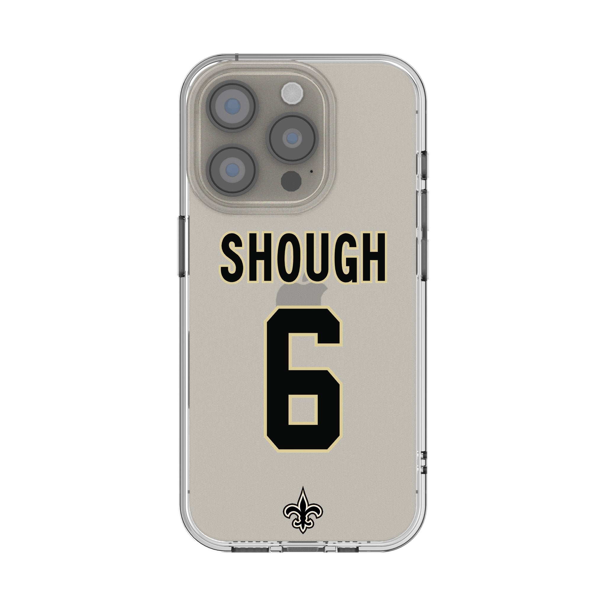 Tyler Shough New Orleans Saints 6 Game Tactic Clear Phone Case for Apple iPhone - Sports Gifts, Sports Memorabilia, Sports Collectibles, Fan Shop