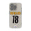 Will Howard Pittsburgh Steelers 18 Game Tactic Clear Phone Case for Apple iPhone - Sports Gifts, Sports Memorabilia, Sports Collectibles, Fan Shop