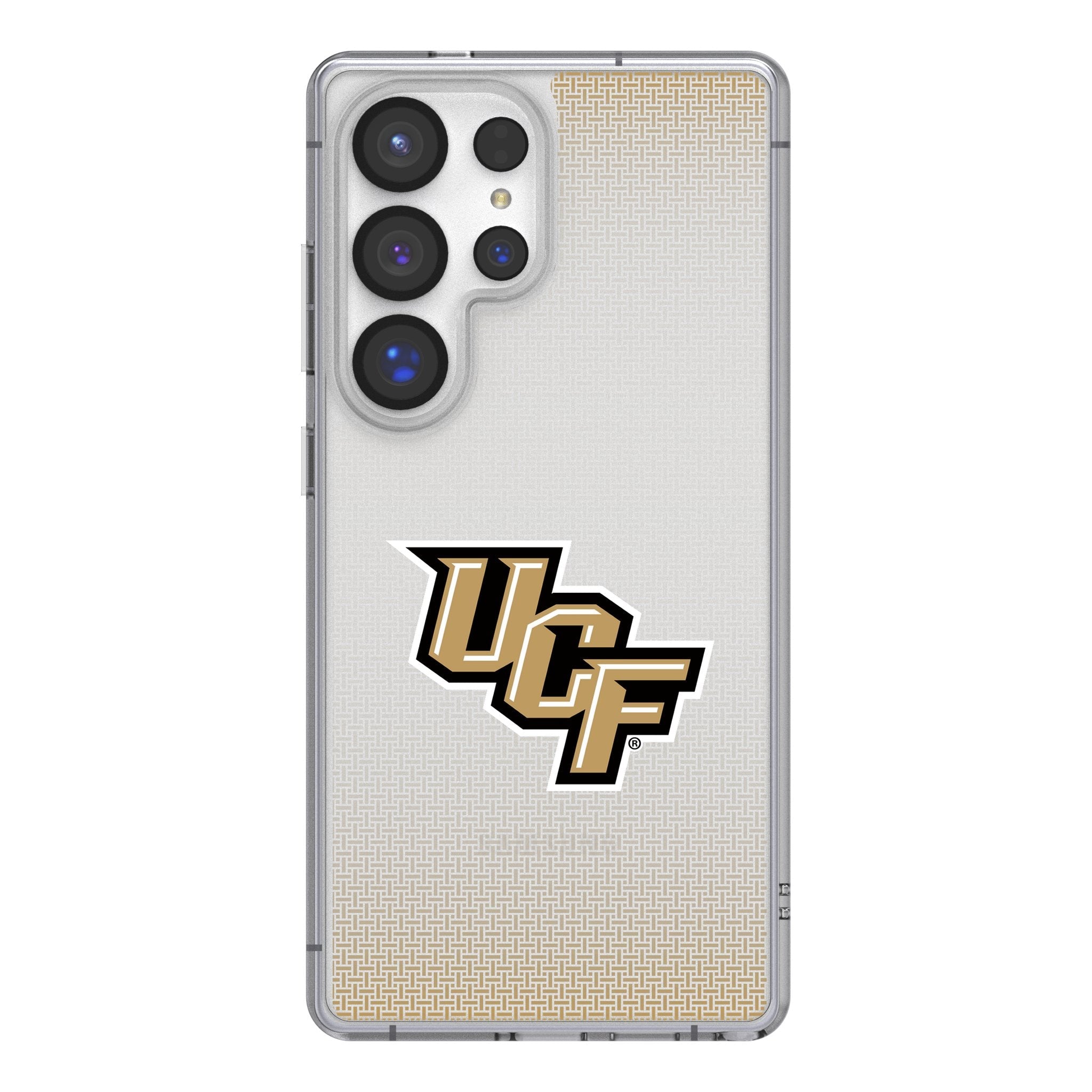 University of Central Florida Golden Knights Linen Clear Phone Case for Samsung Galaxy - Sports Gifts, Sports Memorabilia, Sports Collectibles, Fan Shop