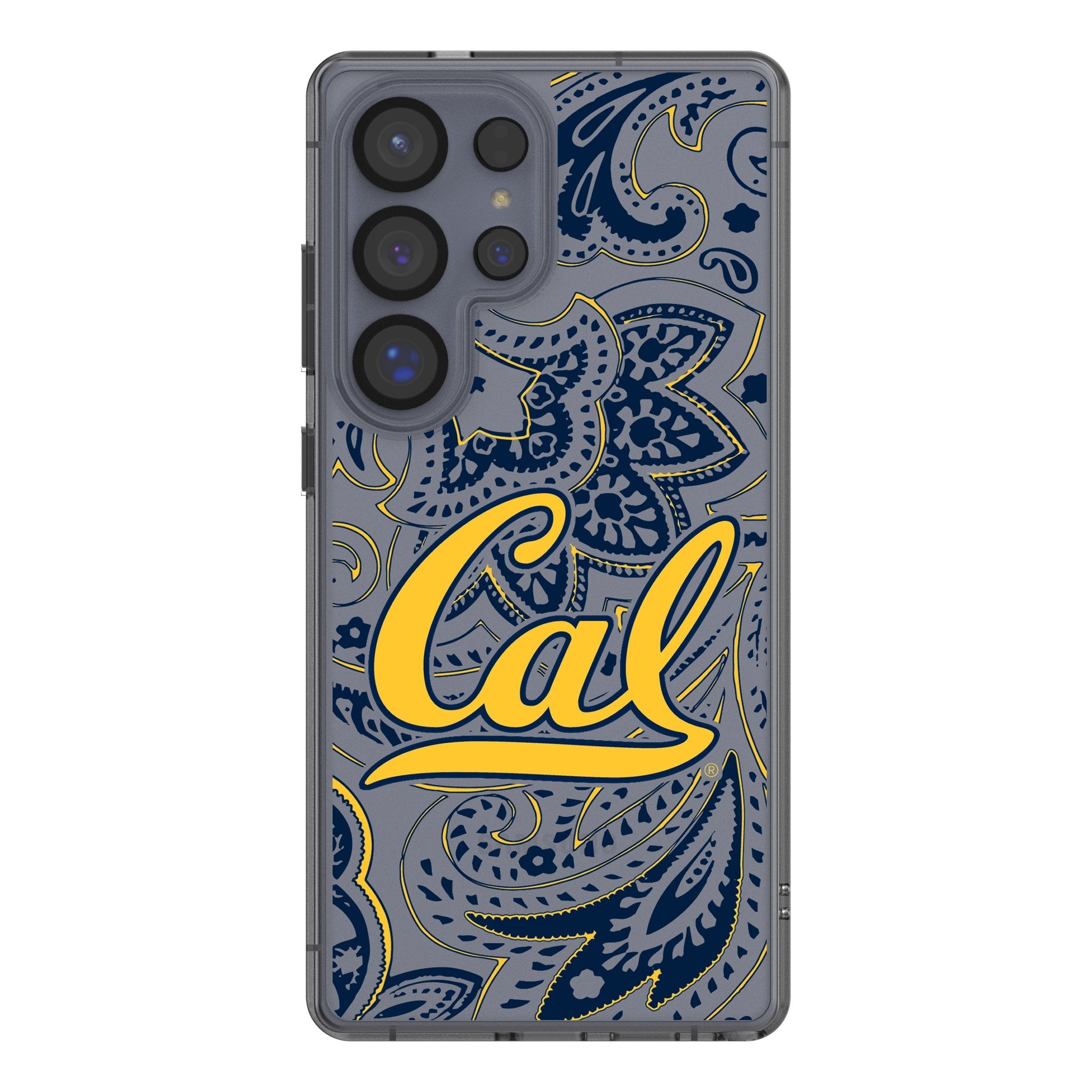 University of California Berkeley Golden Bears Paisley Clear Phone Case for Samsung Galaxy - Sports Gifts, Sports Memorabilia, Sports Collectibles, Fan Shop