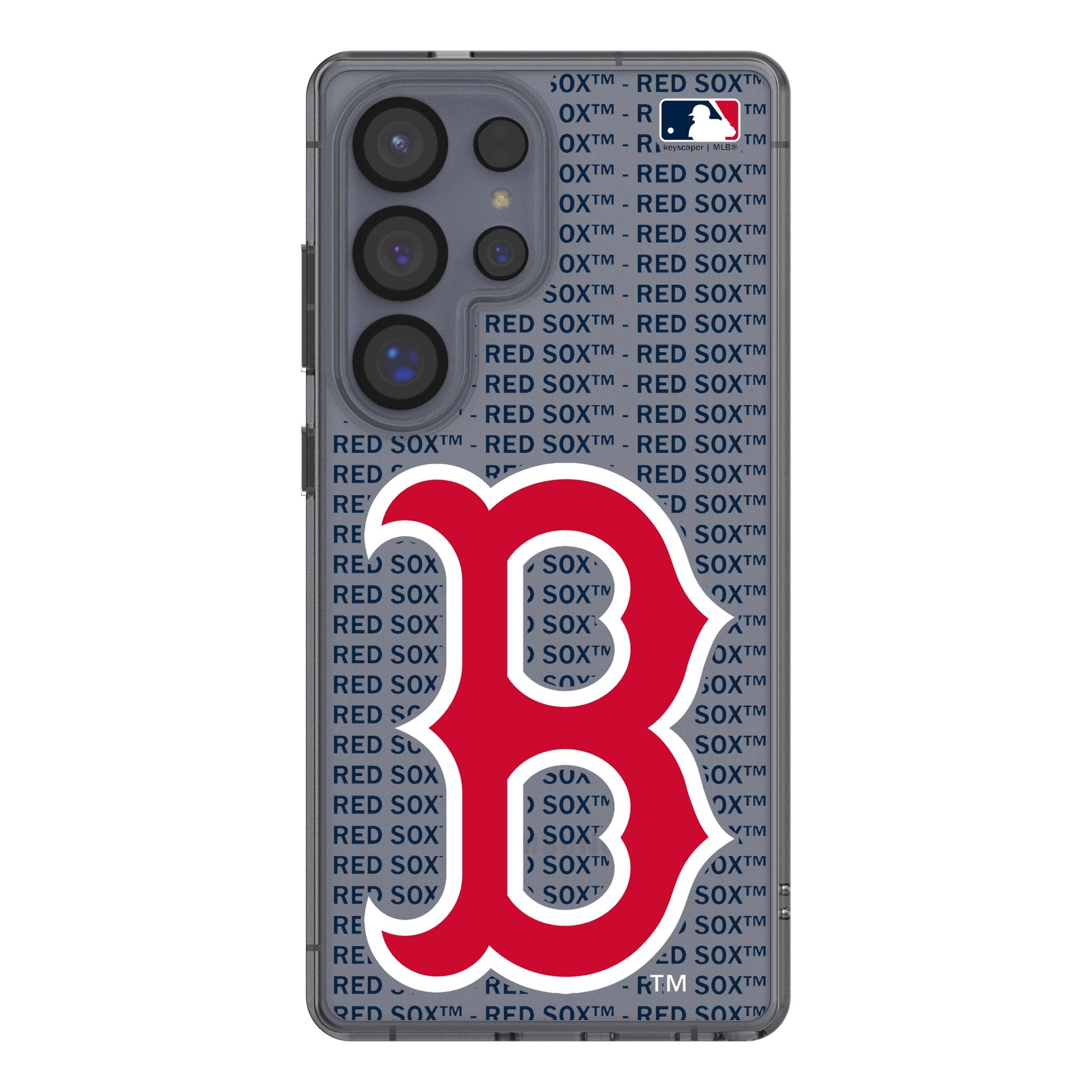 Boston Red Sox Text Backdrop Clear Phone Case for Samsung Galaxy - Sports Gifts, Sports Memorabilia, Sports Collectibles, Fan Shop