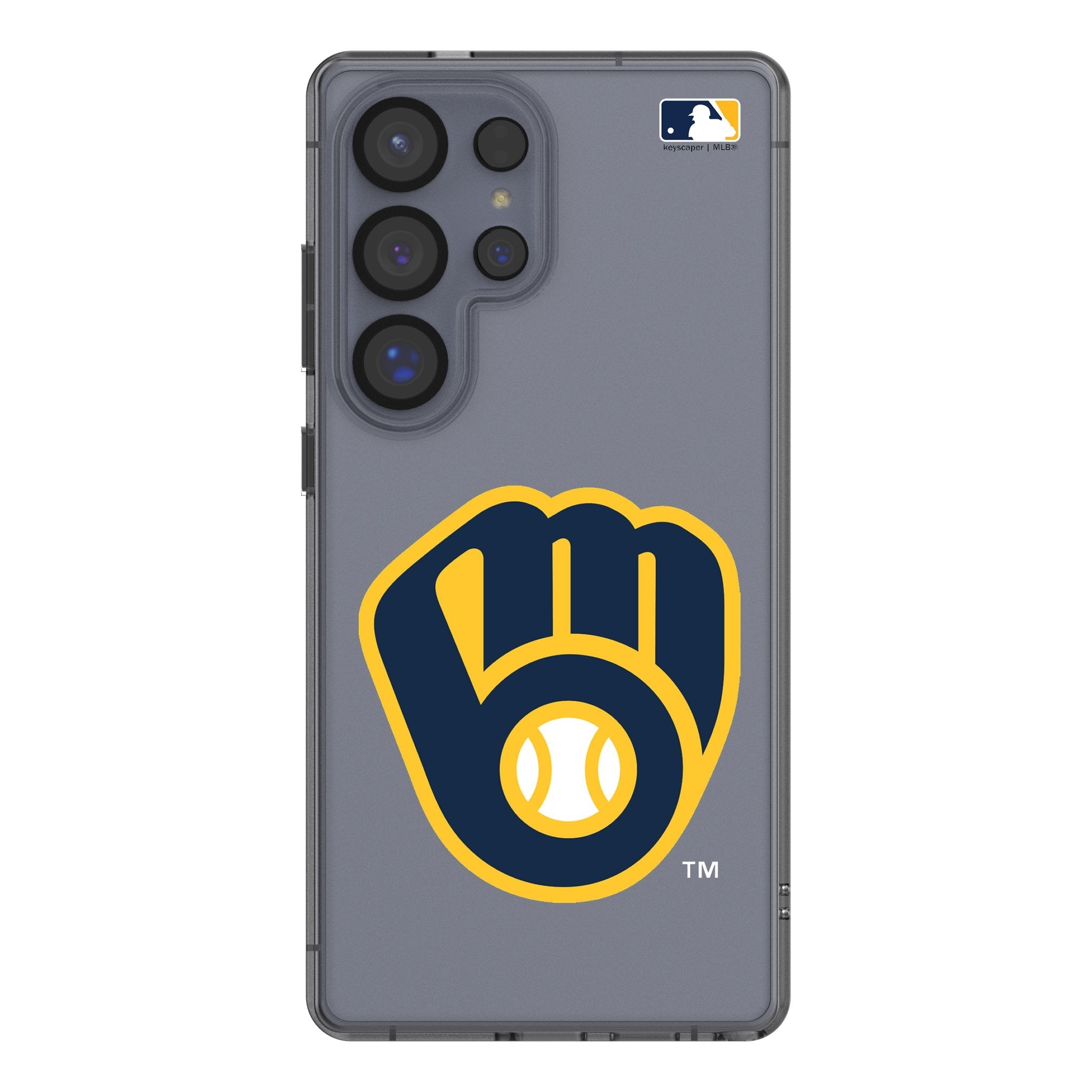 Milwaukee Brewers Text Backdrop Clear Phone Case for Samsung Galaxy - Sports Gifts, Sports Memorabilia, Sports Collectibles, Fan Shop