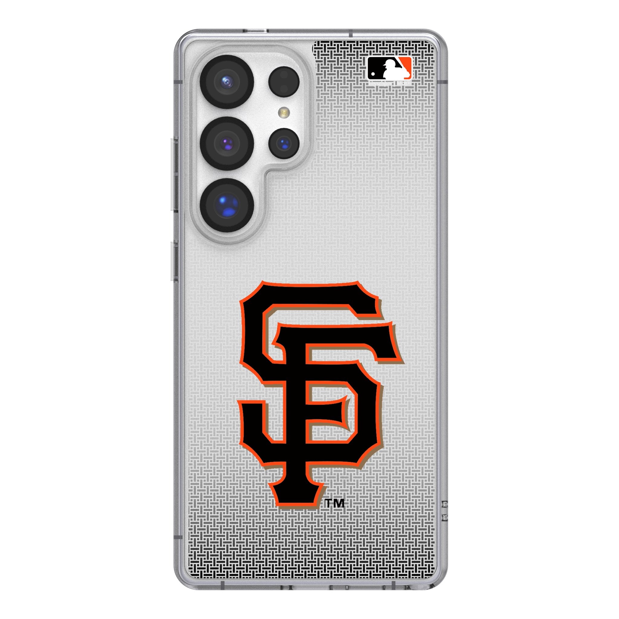 San Francisco Giants Linen Clear Phone Case for Samsung Galaxy - Sports Gifts, Sports Memorabilia, Sports Collectibles, Fan Shop