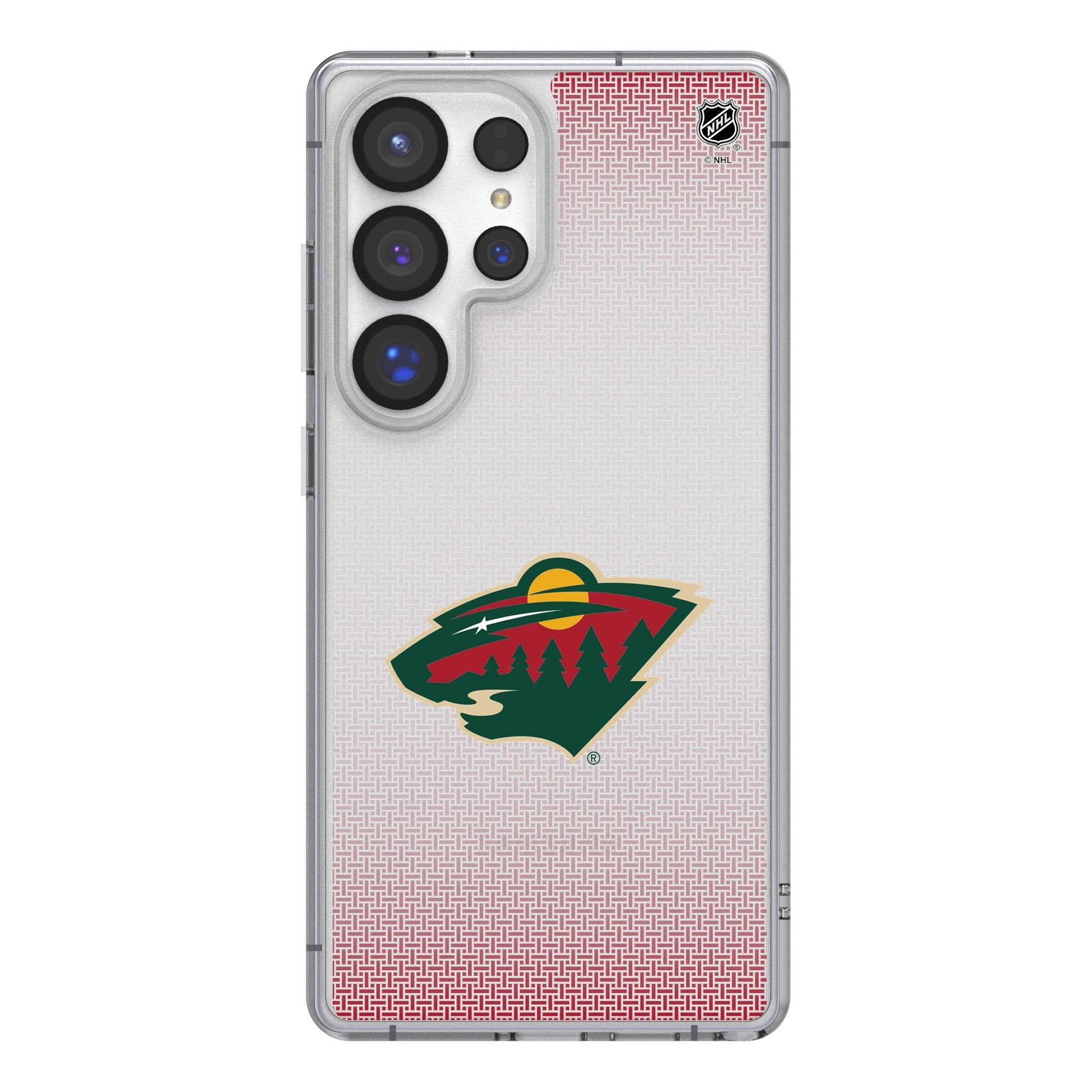 Minnesota Wild Linen Clear Phone Case for Samsung Galaxy - Sports Gifts, Sports Memorabilia, Sports Collectibles, Fan Shop