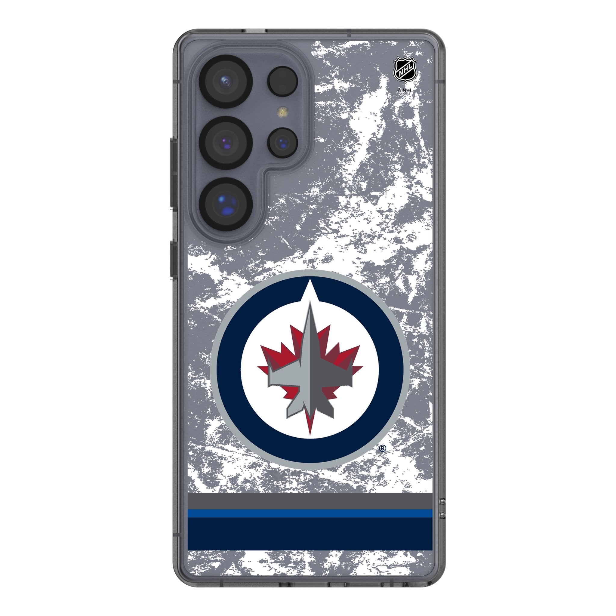 Winnipeg Jets Ice Stripe Clear Phone Case for Samsung Galaxy - Sports Gifts, Sports Memorabilia, Sports Collectibles, Fan Shop