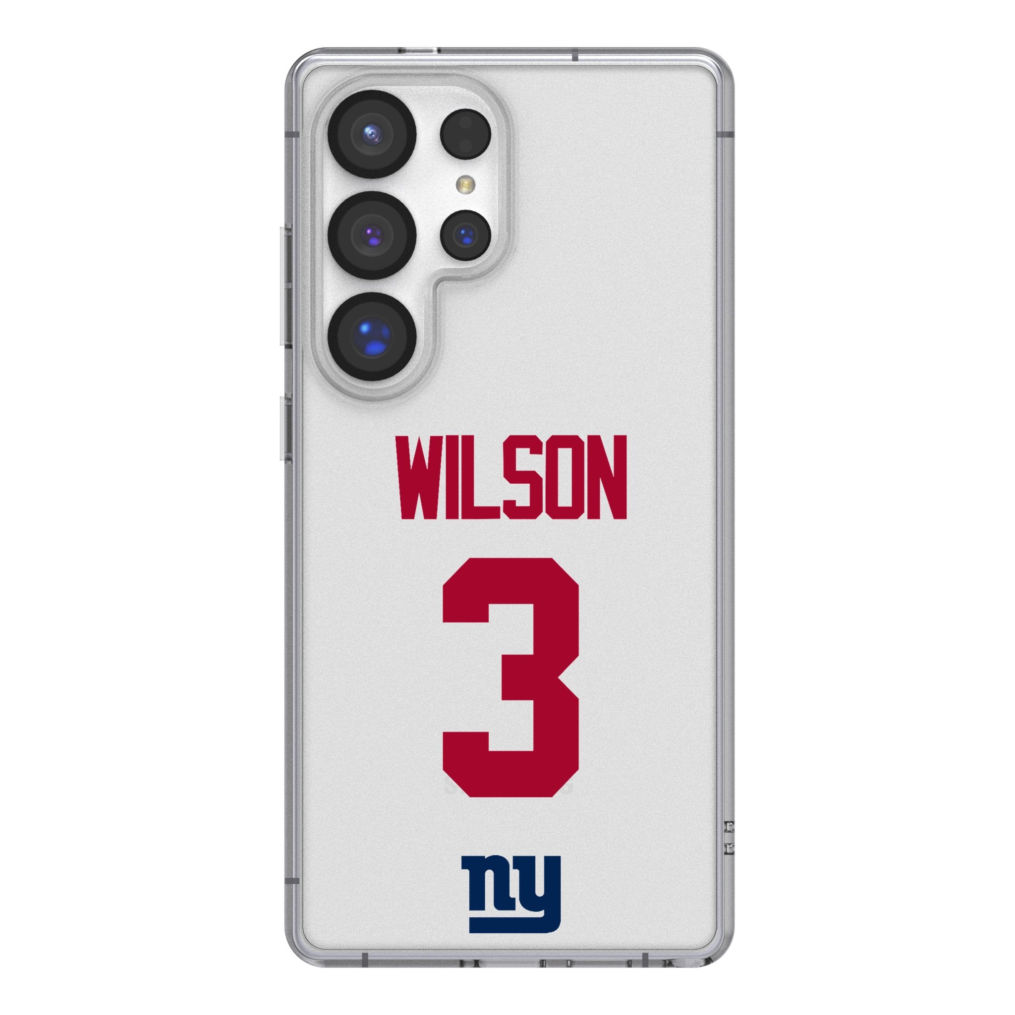 Russell Wilson New York Giants 3 Game Tactic Clear Phone Case for Samsung Galaxy - Sports Gifts, Sports Memorabilia, Sports Collectibles, Fan Shop