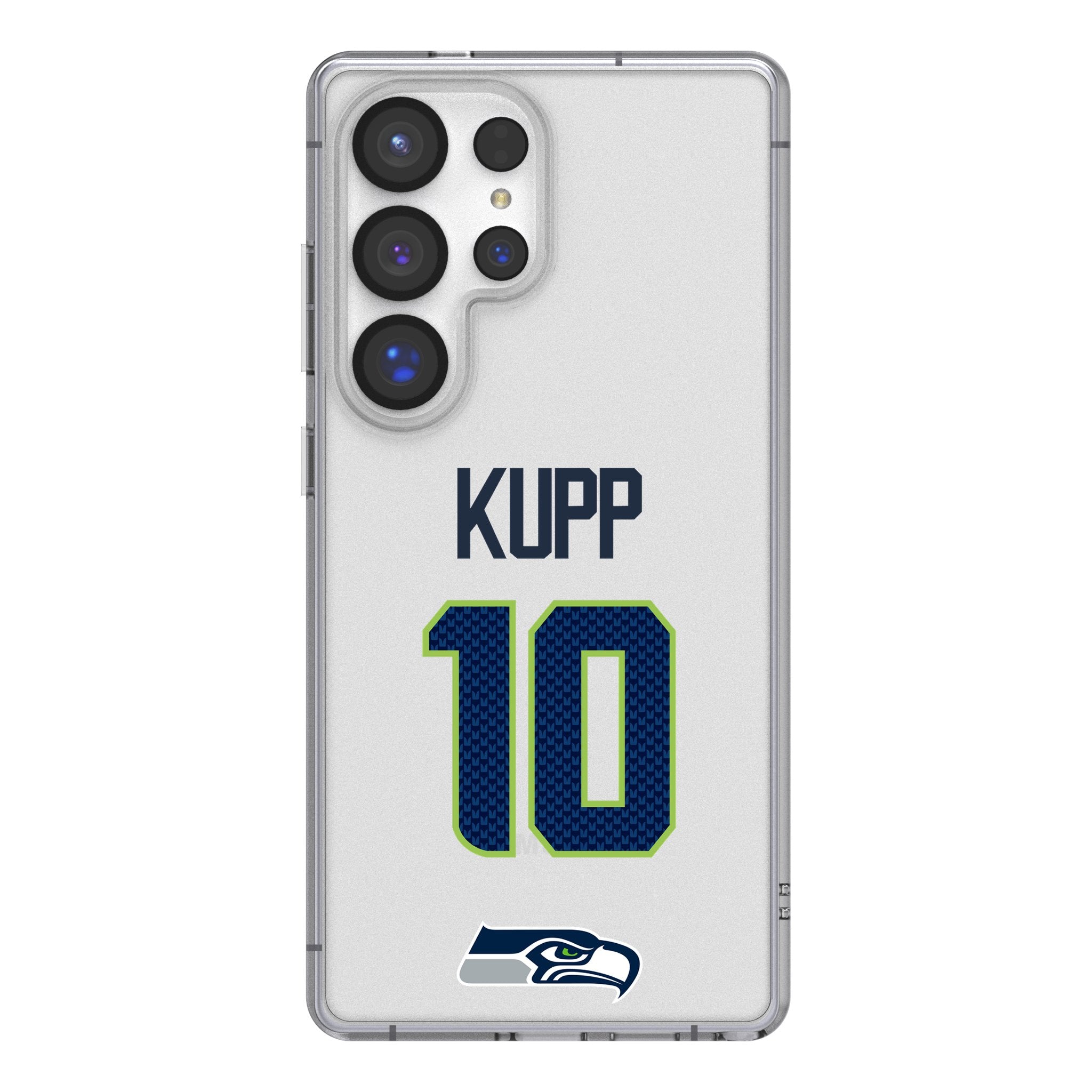 Cooper Kupp Seattle Seahawks 10 Game Tactic Clear Phone Case for Samsung Galaxy - Sports Gifts, Sports Memorabilia, Sports Collectibles, Fan Shop
