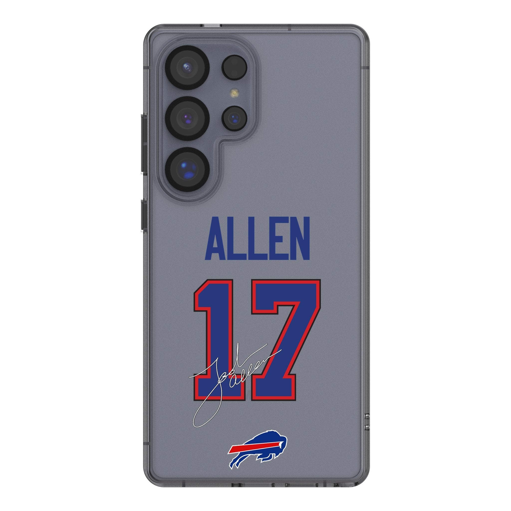 Josh Allen Buffalo Bills 17 Game Tactic Clear Phone Case for Samsung Galaxy - Sports Gifts, Sports Memorabilia, Sports Collectibles, Fan Shop