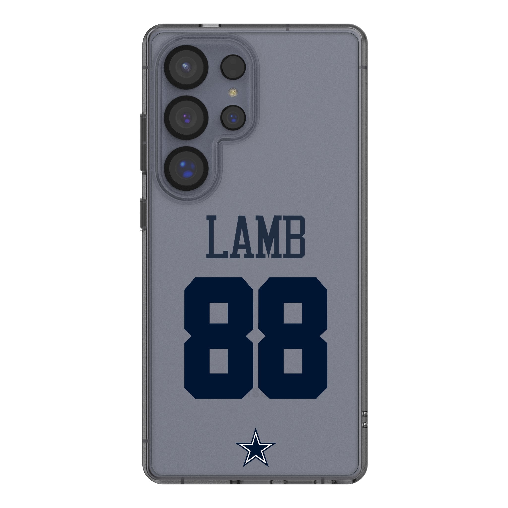 CeeDee Lamb Dallas Cowboys 88 Game Tactic Clear Phone Case for Samsung Galaxy - Sports Gifts, Sports Memorabilia, Sports Collectibles, Fan Shop