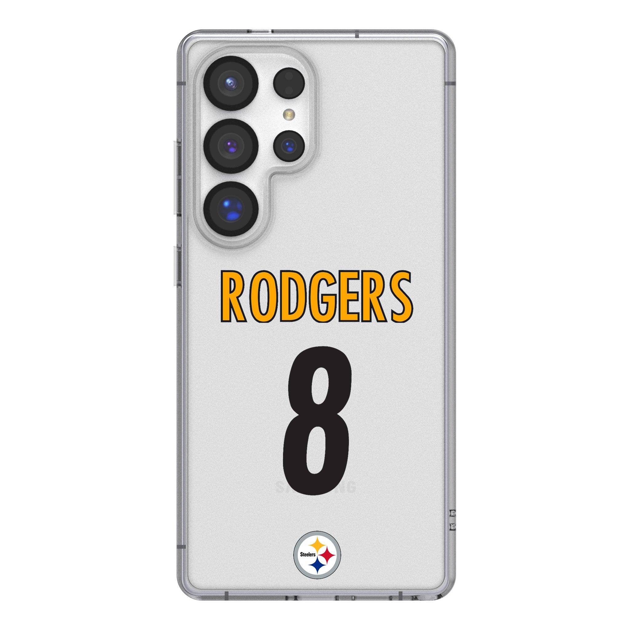 Aaron Rodgers Pittsburgh Steelers 8 Game Tactic Clear Phone Case for Samsung Galaxy - Sports Gifts, Sports Memorabilia, Sports Collectibles, Fan Shop