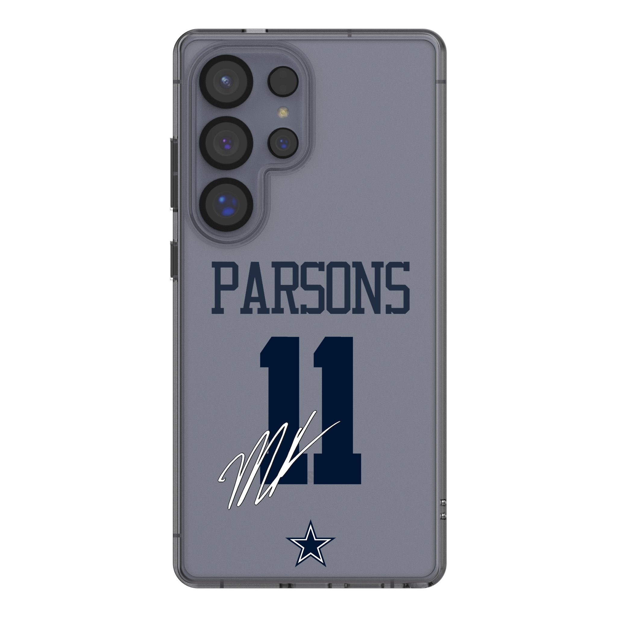 Micah Parsons Dallas Cowboys 11 Game Tactic Clear Phone Case for Samsung Galaxy - Sports Gifts, Sports Memorabilia, Sports Collectibles, Fan Shop