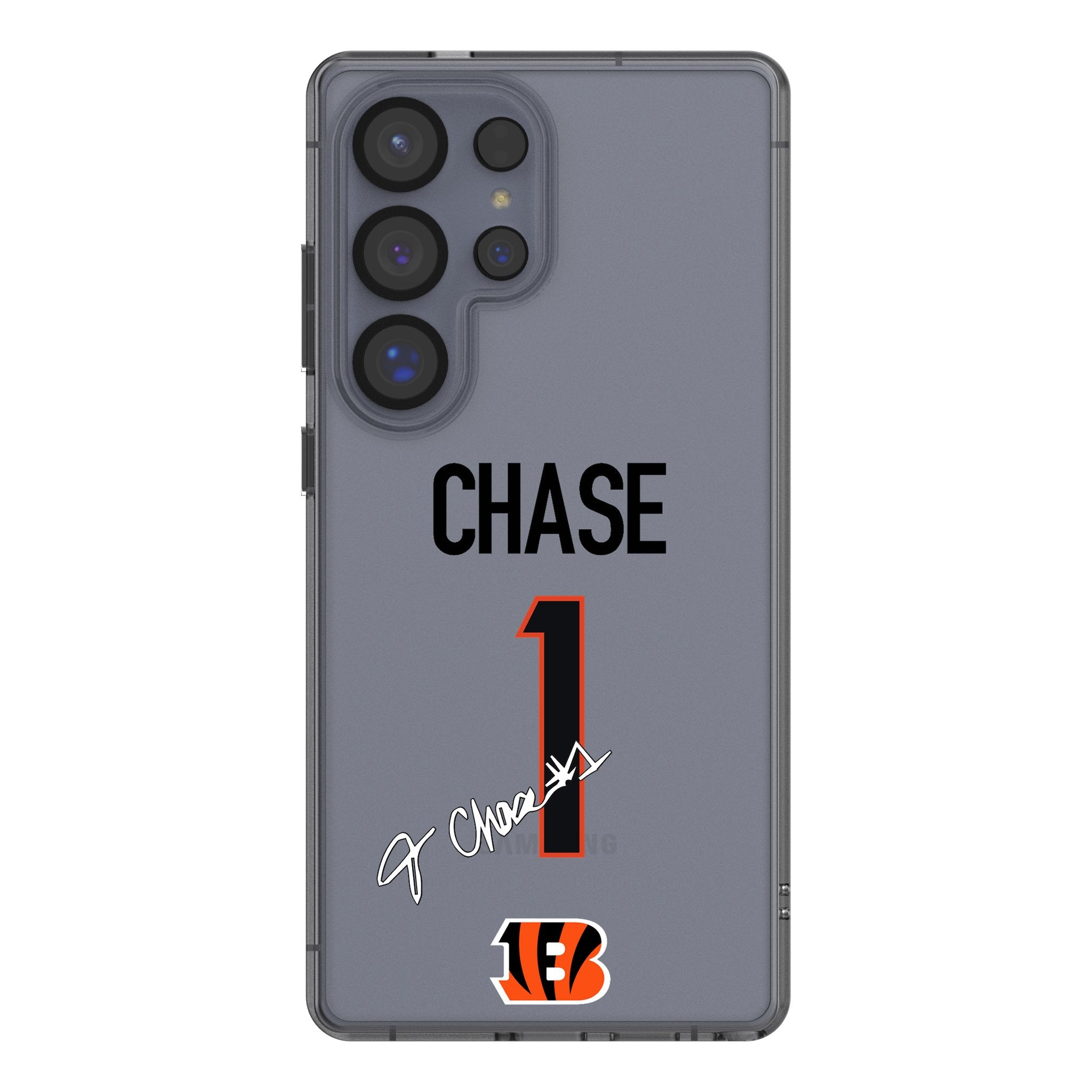 Ja'Marr Chase Cincinnati Bengals 1 Game Tactic Clear Phone Case for Samsung Galaxy - Sports Gifts, Sports Memorabilia, Sports Collectibles, Fan Shop