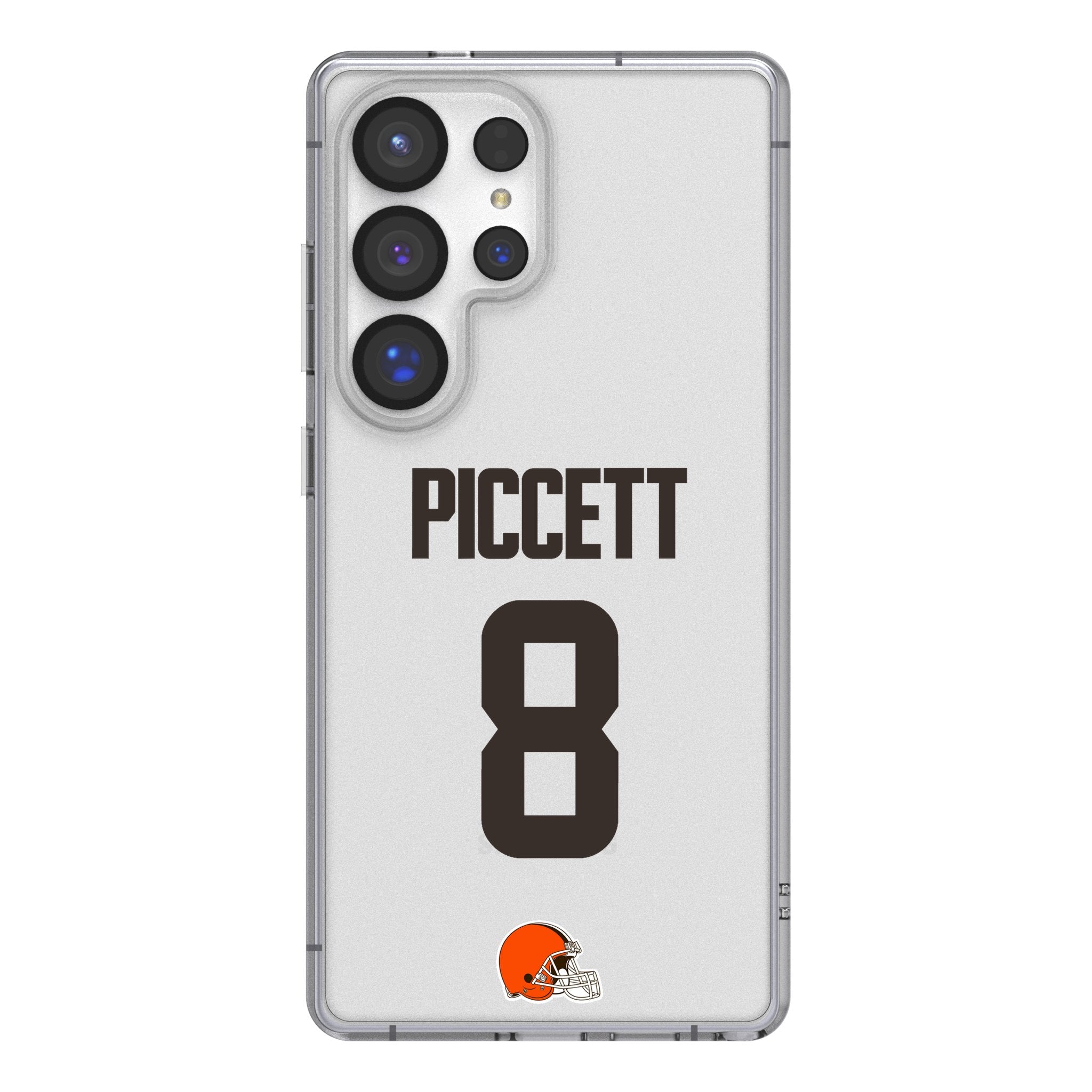 Kenny Pickett Cleveland Browns 8 Game Tactic Clear Phone Case for Samsung Galaxy - Sports Gifts, Sports Memorabilia, Sports Collectibles, Fan Shop