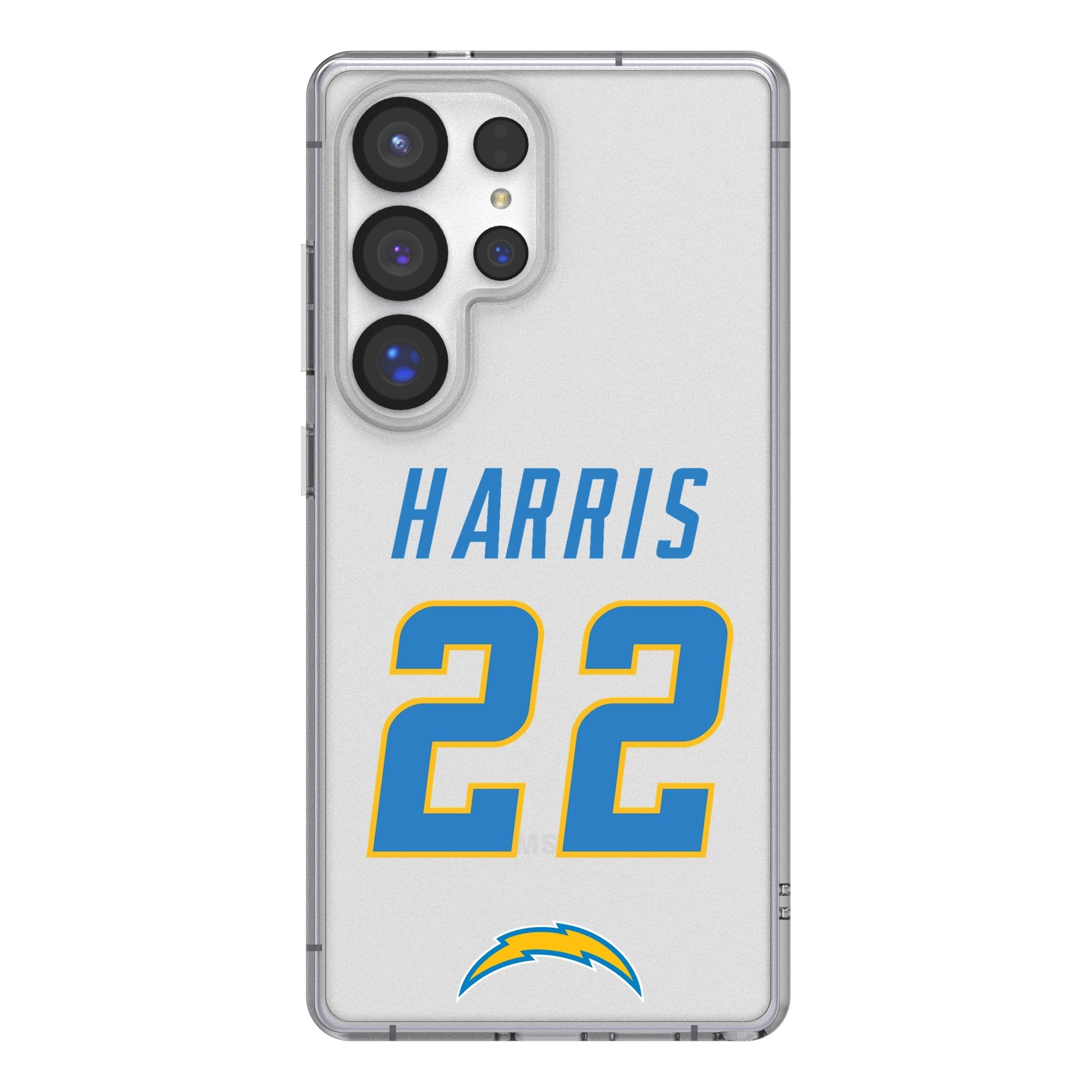 Najee Harris Los Angeles Chargers 22 Game Tactic Clear Phone Case for Samsung Galaxy - Sports Gifts, Sports Memorabilia, Sports Collectibles, Fan Shop