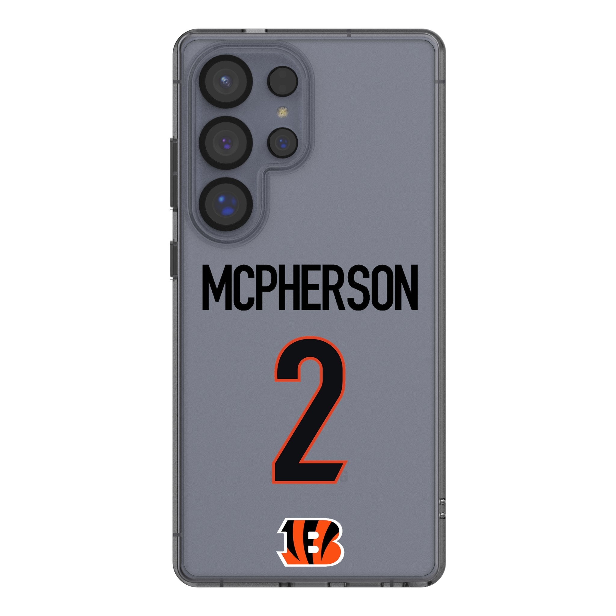 Evan McPherson Cincinnati Bengals 2 Game Tactic Clear Phone Case for Samsung Galaxy - Sports Gifts, Sports Memorabilia, Sports Collectibles, Fan Shop