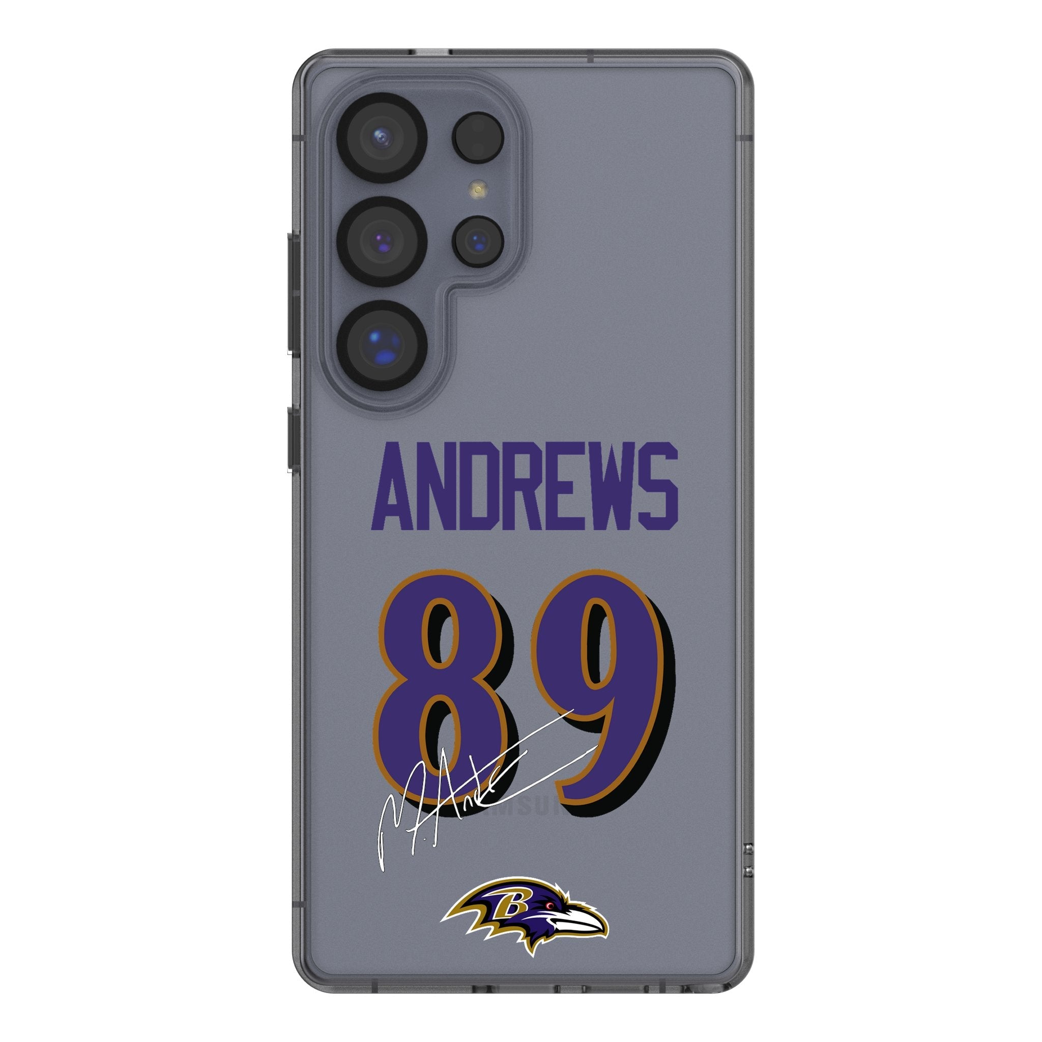 Mark Andrews Baltimore Ravens 89 Game Tactic Clear Phone Case for Samsung Galaxy - Sports Gifts, Sports Memorabilia, Sports Collectibles, Fan Shop