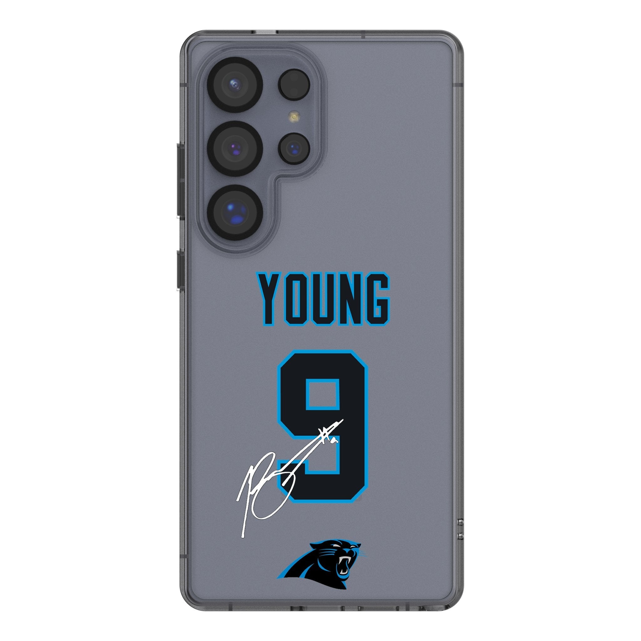 Bryce Young Carolina Panthers 9 Game Tactic Clear Phone Case for Samsung Galaxy - Sports Gifts, Sports Memorabilia, Sports Collectibles, Fan Shop