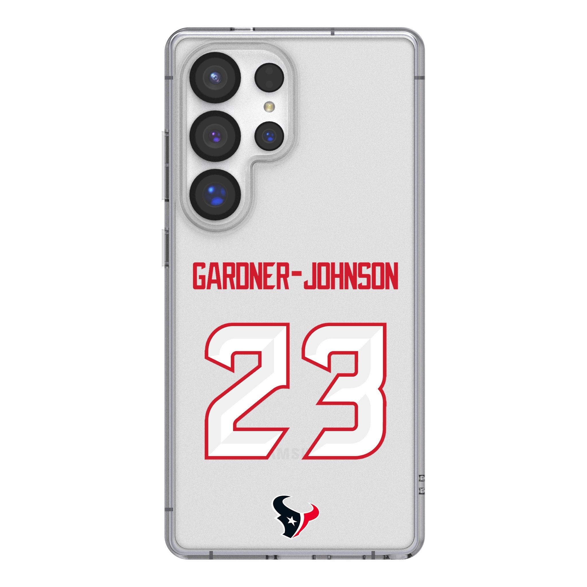 C.J. Gardner-Johnson Houston Texans 23 Game Tactic Clear Phone Case for Samsung Galaxy - Sports Gifts, Sports Memorabilia, Sports Collectibles, Fan Shop