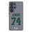 Elgton Jenkins Green Bay Packers 74 Game Tactic Clear Phone Case for Samsung Galaxy - Sports Gifts, Sports Memorabilia, Sports Collectibles, Fan Shop