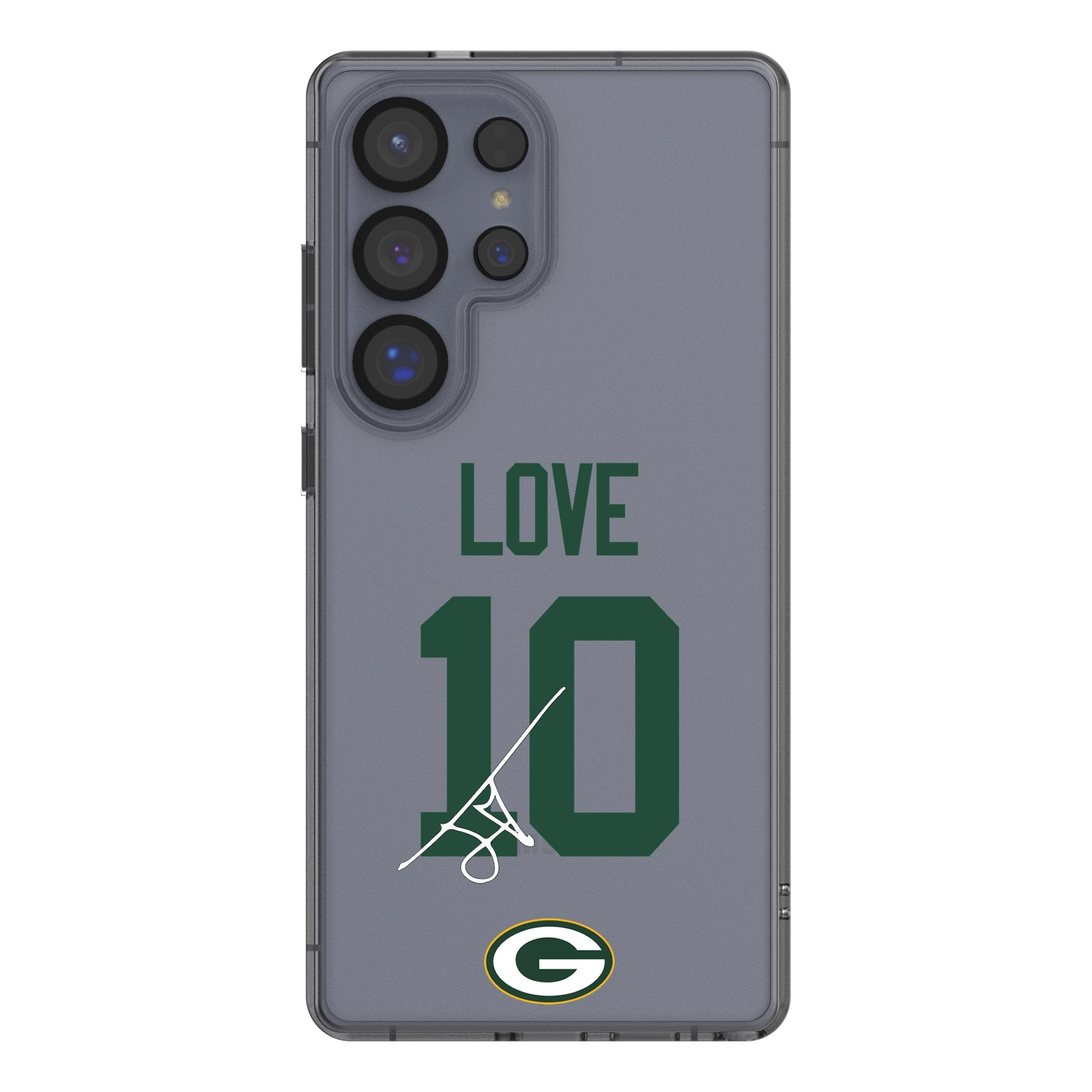 Jordan Love Green Bay Packers 10 Game Tactic Clear Phone Case for Samsung Galaxy - Sports Gifts, Sports Memorabilia, Sports Collectibles, Fan Shop