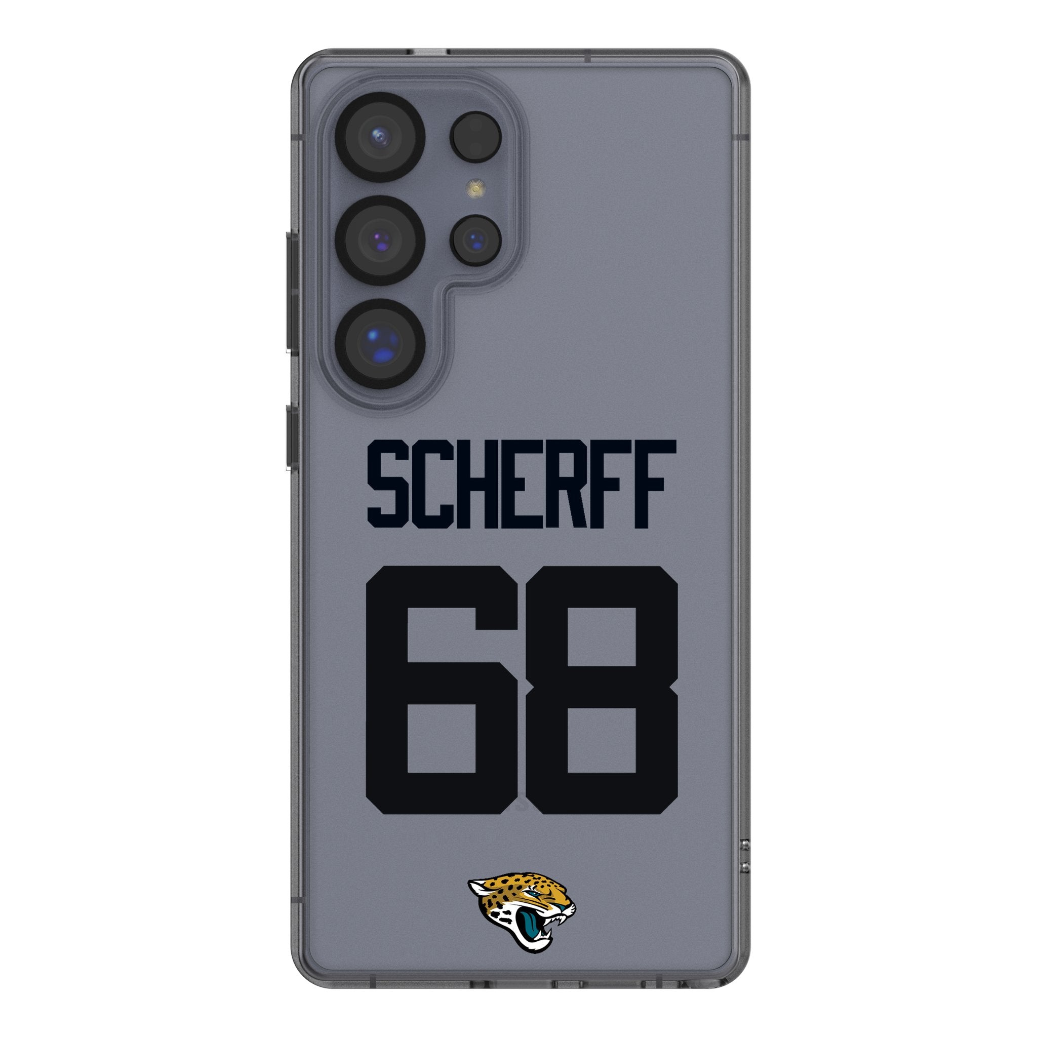 Brandon Scherff Jacksonville Jaguars 68 Game Tactic Clear Phone Case for Samsung Galaxy - Sports Gifts, Sports Memorabilia, Sports Collectibles, Fan Shop
