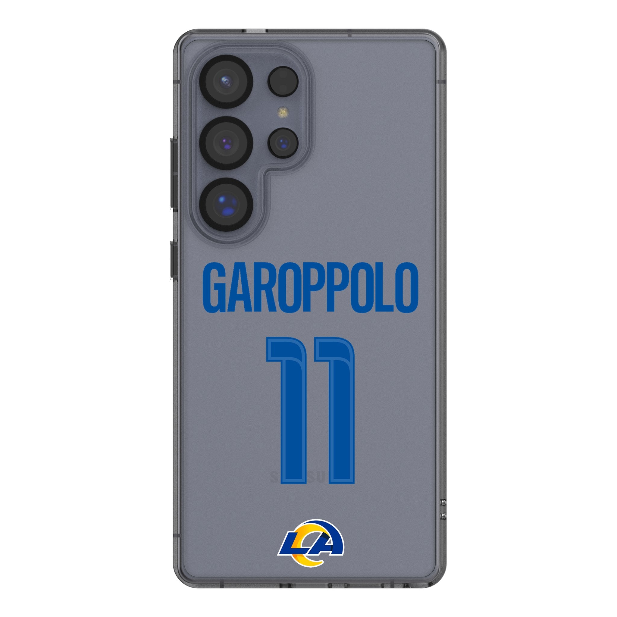 Jimmy Garoppolo Los Angeles Rams 11 Game Tactic Clear Phone Case for Samsung Galaxy - Sports Gifts, Sports Memorabilia, Sports Collectibles, Fan Shop