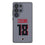 Kirk Cousins Atlanta Falcons 18 Game Tactic Clear Phone Case for Samsung Galaxy - Sports Gifts, Sports Memorabilia, Sports Collectibles, Fan Shop