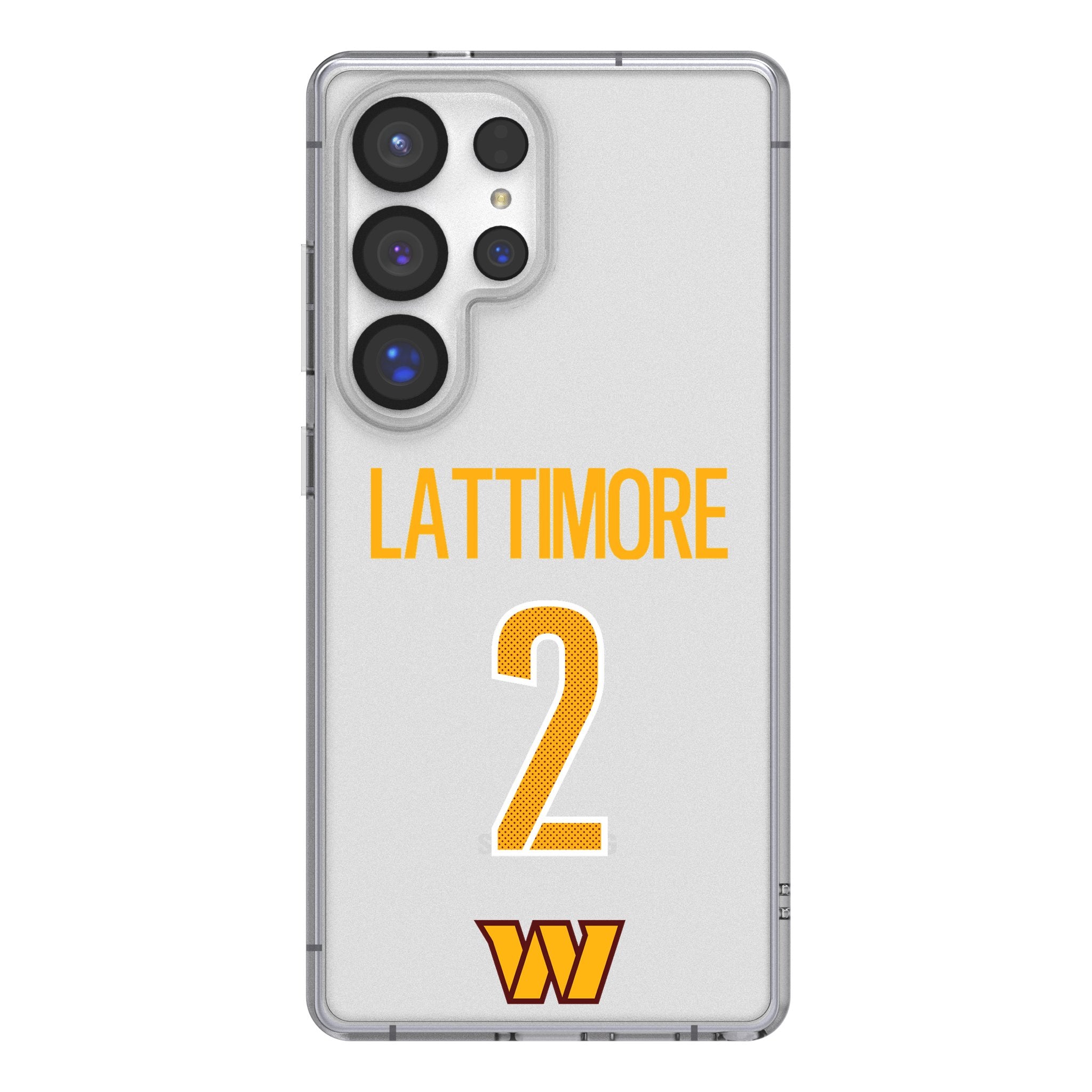 Marshon Lattimore Washington Commanders 2 Game Tactic Clear Phone Case for Samsung Galaxy - Sports Gifts, Sports Memorabilia, Sports Collectibles, Fan Shop