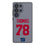 Andrew Thomas New York Giants 78 Game Tactic Clear Phone Case for Samsung Galaxy - Sports Gifts, Sports Memorabilia, Sports Collectibles, Fan Shop