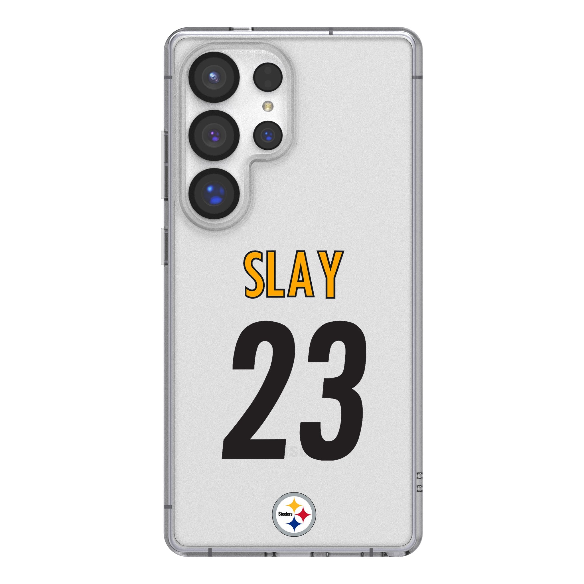 Darius Slay Pittsburgh Steelers 23 Game Tactic Clear Phone Case for Samsung Galaxy - Sports Gifts, Sports Memorabilia, Sports Collectibles, Fan Shop
