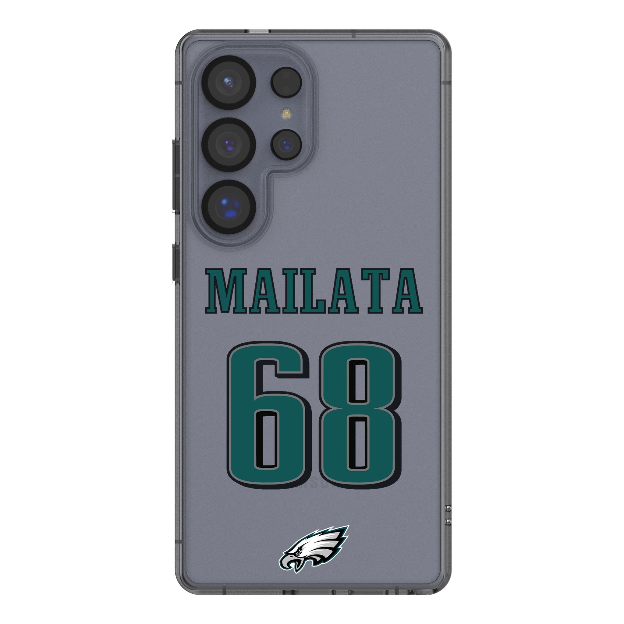 Jordan Mailata Philadelphia Eagles 68 Game Tactic Clear Phone Case for Samsung Galaxy - Sports Gifts, Sports Memorabilia, Sports Collectibles, Fan Shop