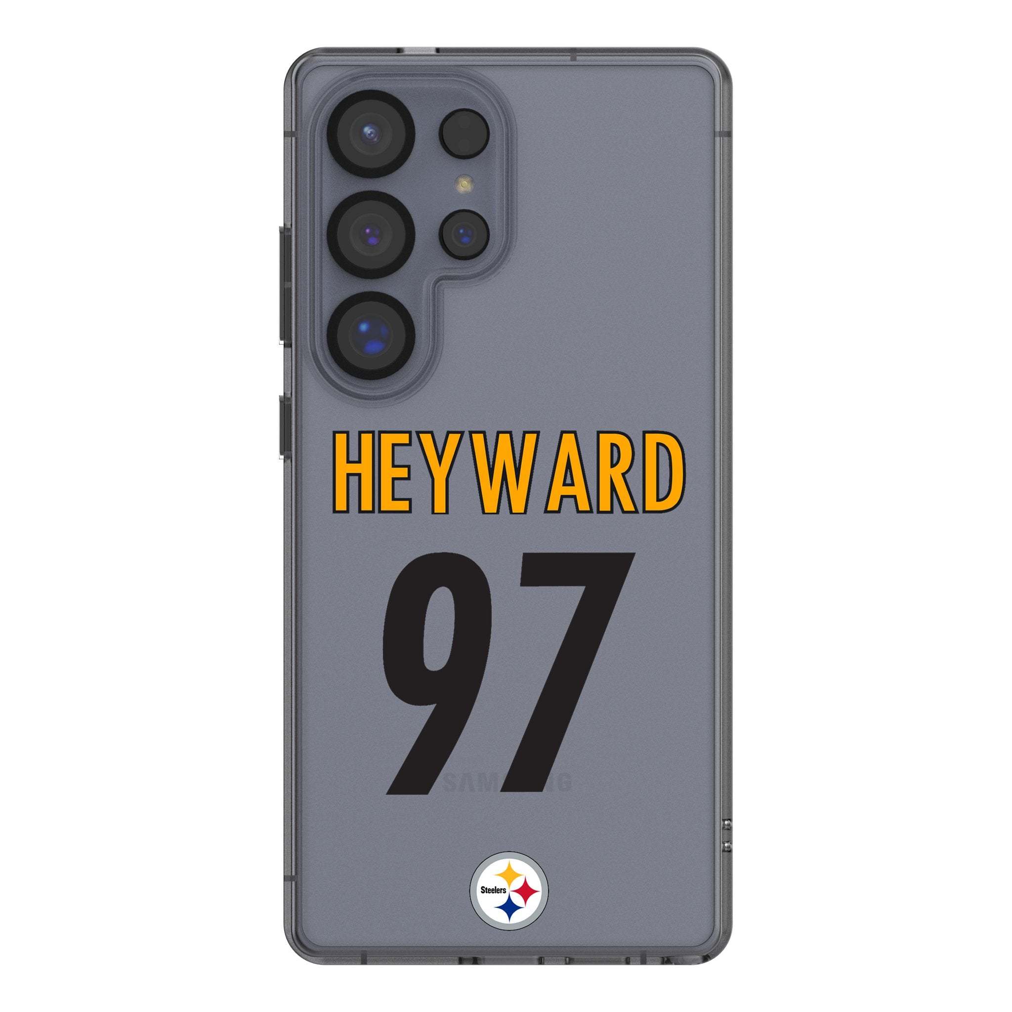 Cameron Heyward Pittsburgh Steelers 97 Game Tactic Clear Phone Case for Samsung Galaxy - Sports Gifts, Sports Memorabilia, Sports Collectibles, Fan Shop