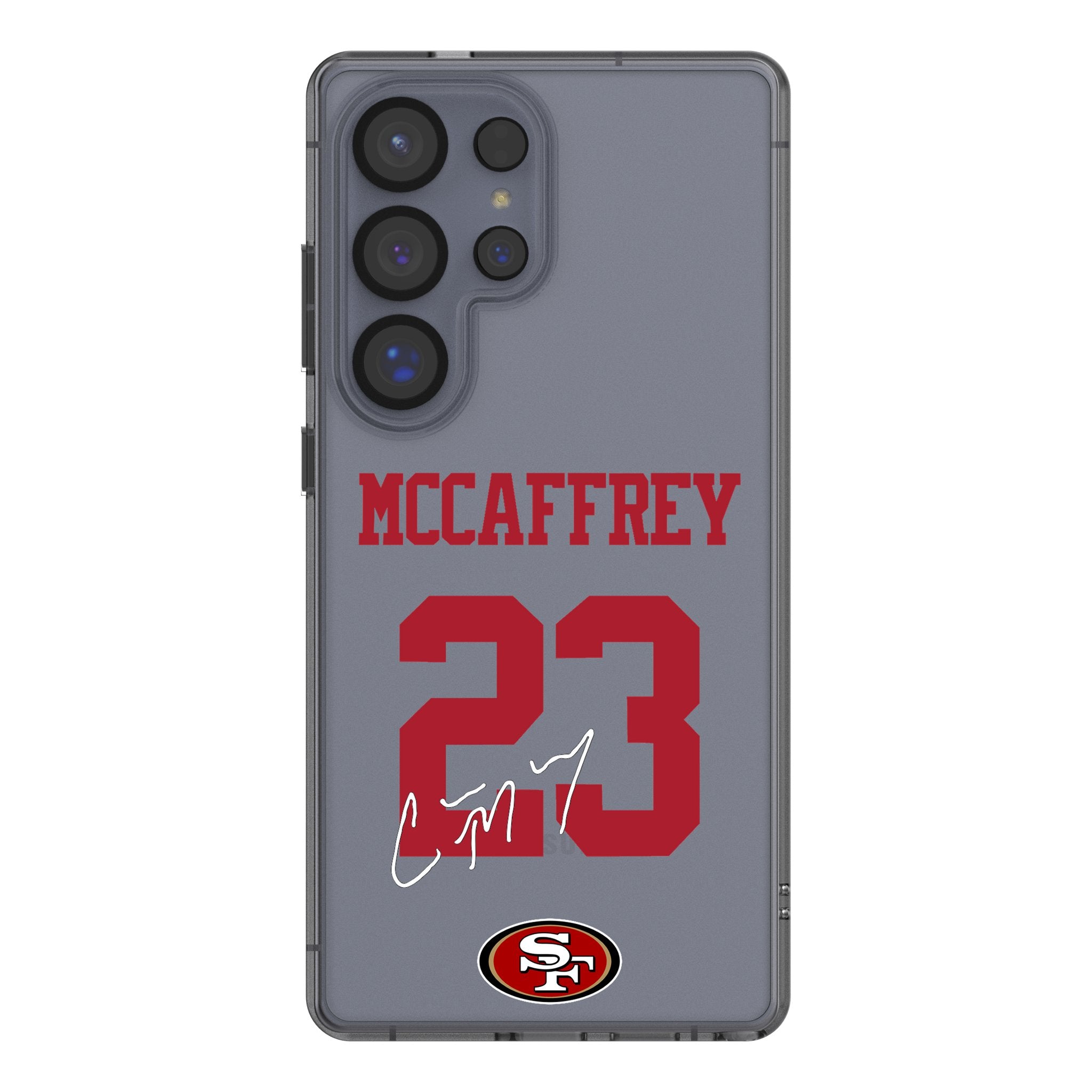 Christian McCaffrey San Francisco 49ers 23 Game Tactic Clear Phone Case for Samsung Galaxy - Sports Gifts, Sports Memorabilia, Sports Collectibles, Fan Shop
