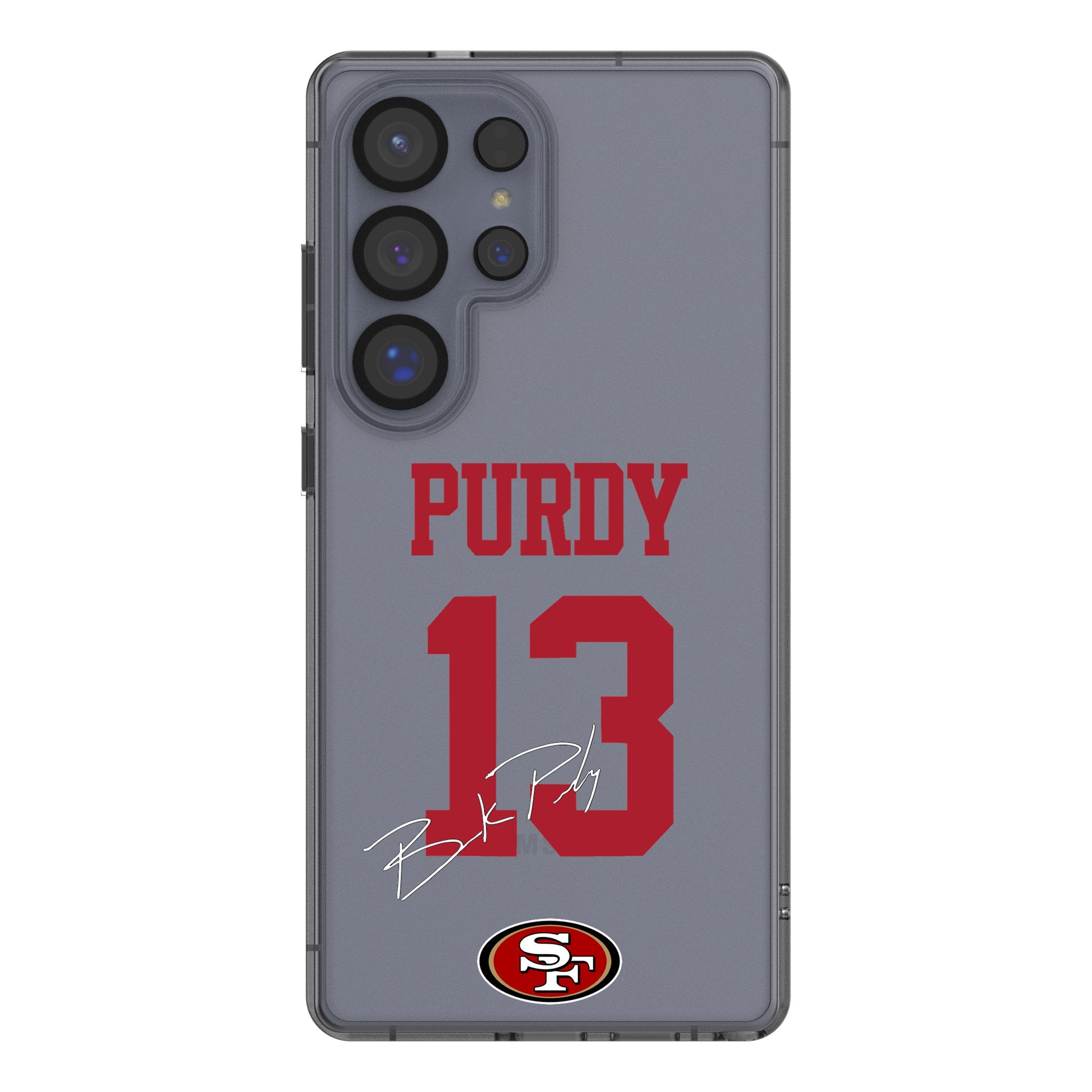 Brock Purdy San Francisco 49ers 13 Game Tactic Clear Phone Case for Samsung Galaxy - Sports Gifts, Sports Memorabilia, Sports Collectibles, Fan Shop