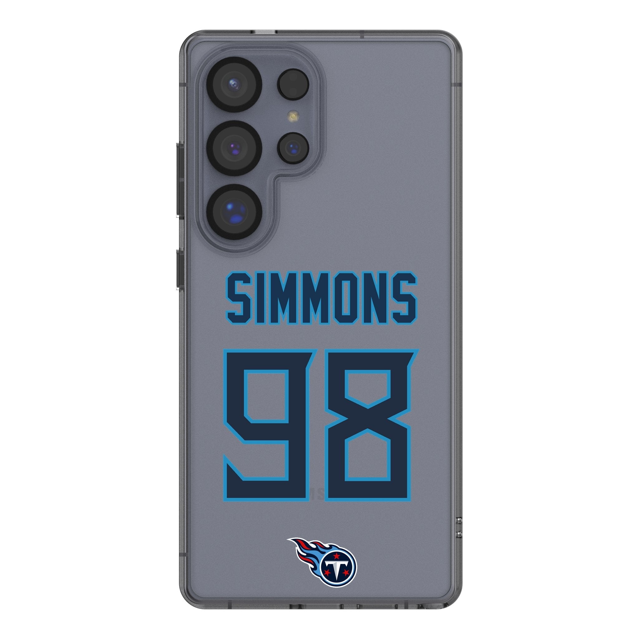 Jeffery Simmons Tennessee Titans 98 Game Tactic Clear Phone Case for Samsung Galaxy - Sports Gifts, Sports Memorabilia, Sports Collectibles, Fan Shop