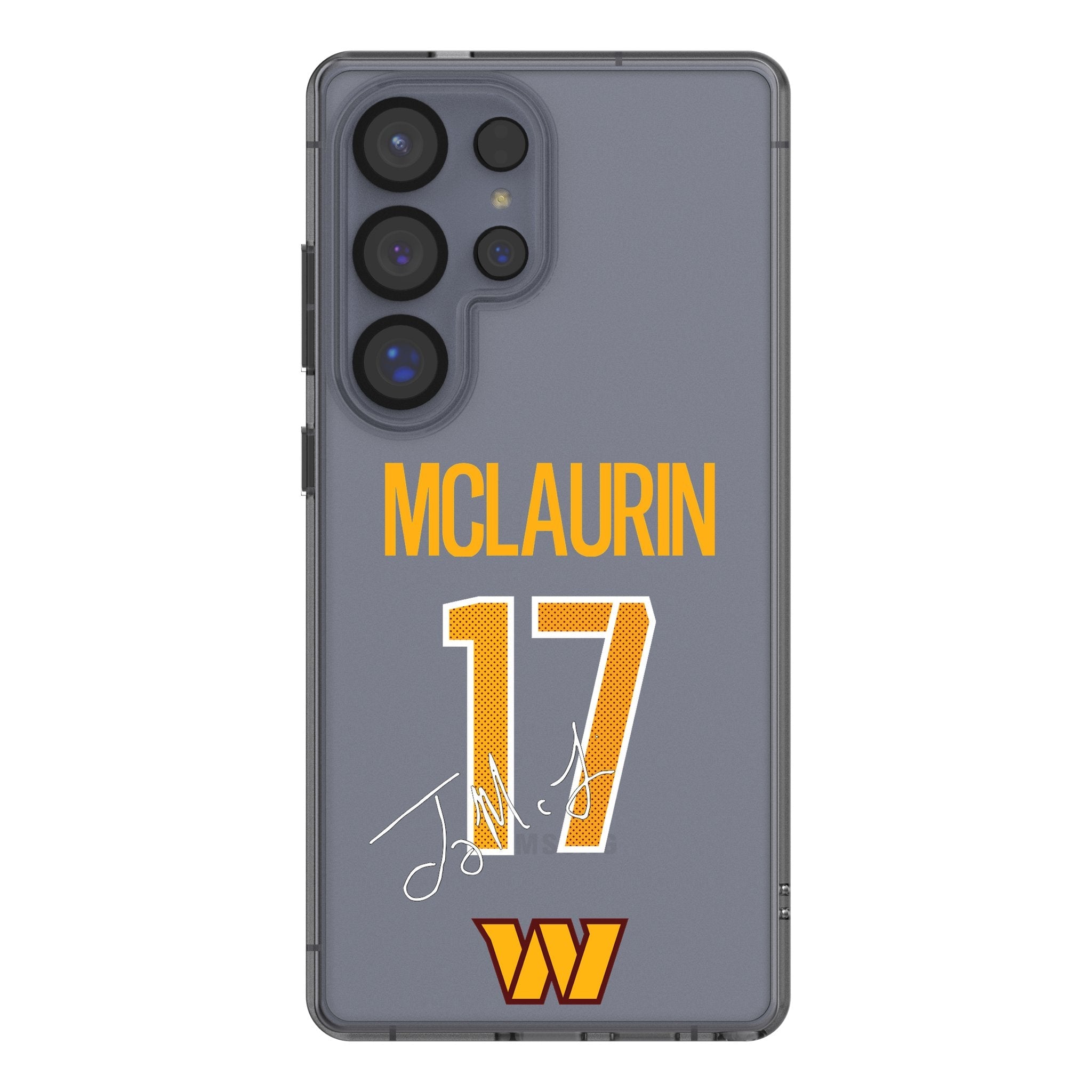 Terry McLaurin Washington Commanders 17 Game Tactic Clear Phone Case for Samsung Galaxy - Sports Gifts, Sports Memorabilia, Sports Collectibles, Fan Shop