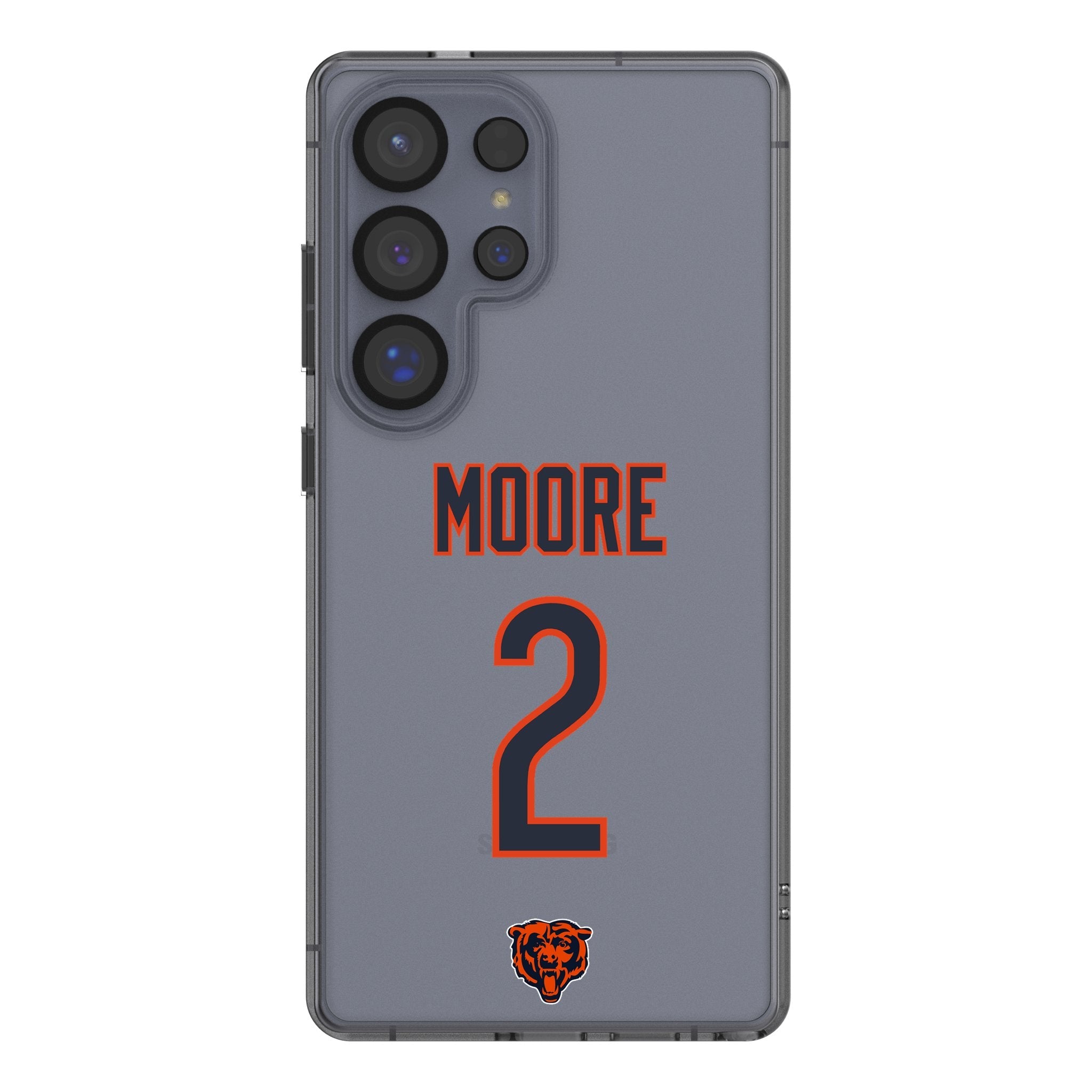 DJ Moore Chicago Bears 2 Game Tactic Clear Phone Case for Samsung Galaxy - Sports Gifts, Sports Memorabilia, Sports Collectibles, Fan Shop