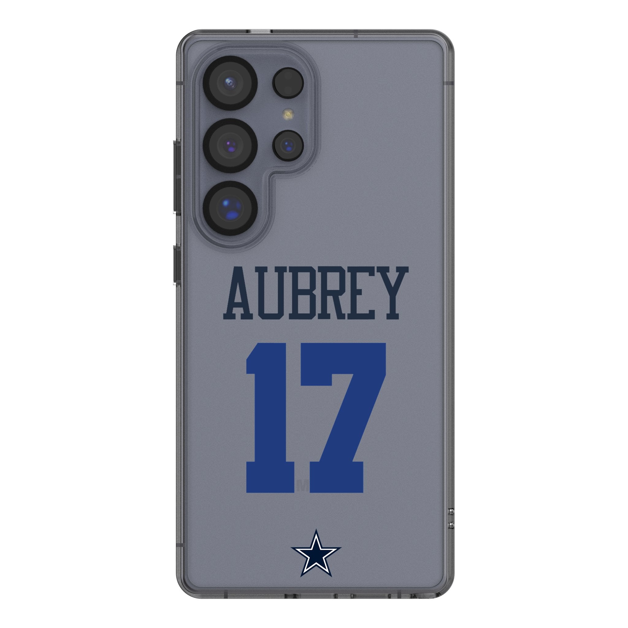 Brandon Aubrey Dallas Cowboys 17 Game Tactic Clear Phone Case for Samsung Galaxy - Sports Gifts, Sports Memorabilia, Sports Collectibles, Fan Shop