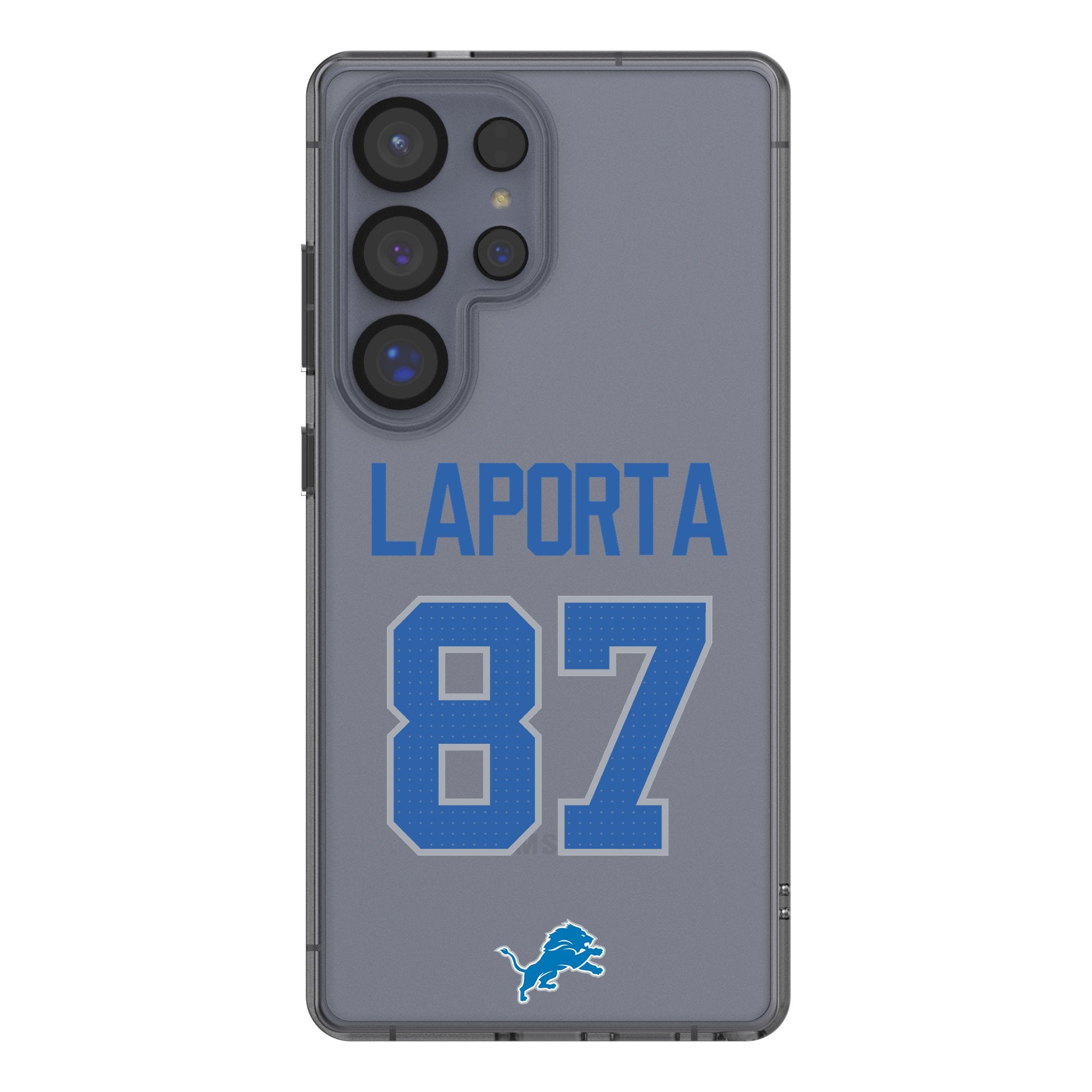 Sam LaPorta Detroit Lions 87 Game Tactic Clear Phone Case for Samsung Galaxy - Sports Gifts, Sports Memorabilia, Sports Collectibles, Fan Shop