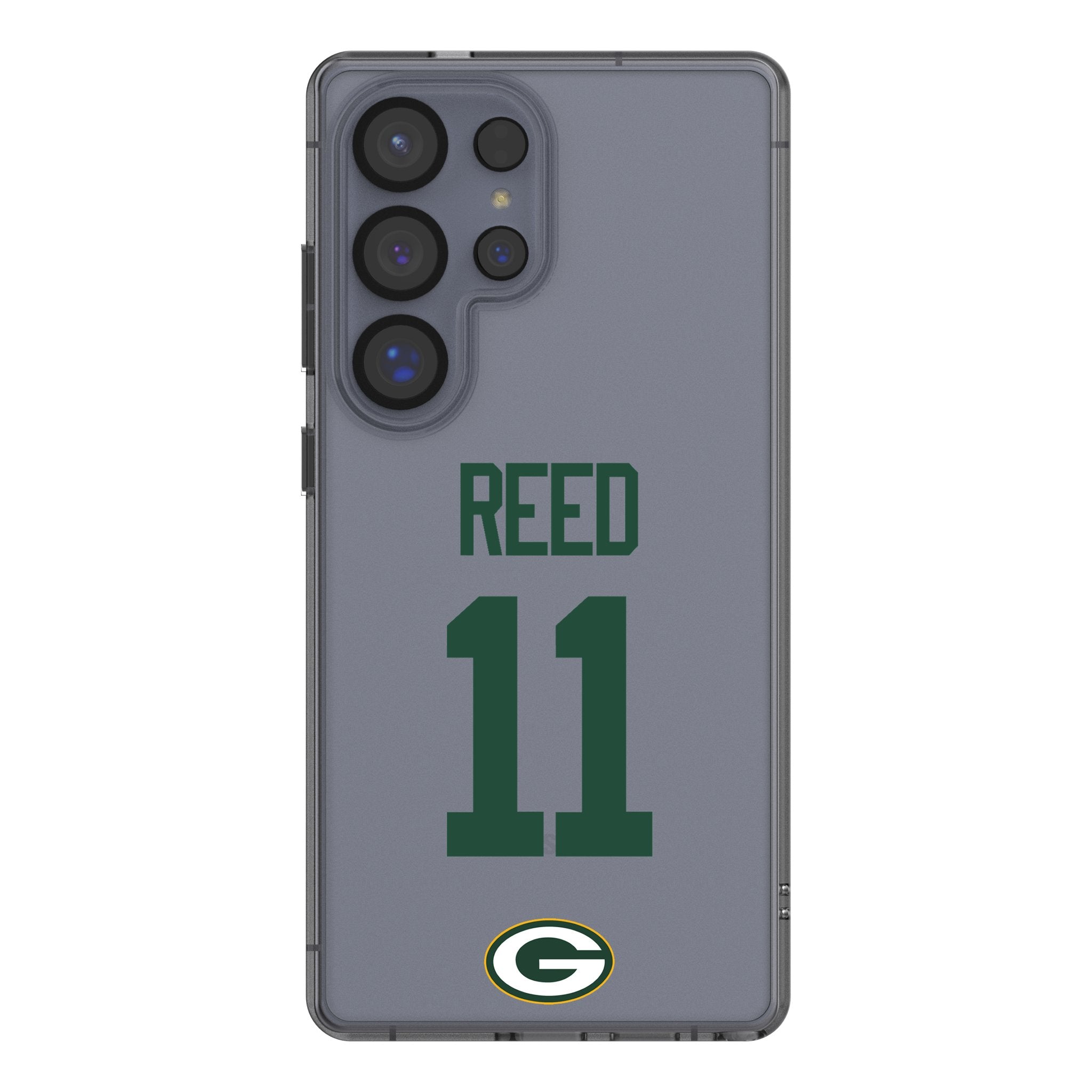 Jayden Reed Green Bay Packers 11 Game Tactic Clear Phone Case for Samsung Galaxy - Sports Gifts, Sports Memorabilia, Sports Collectibles, Fan Shop