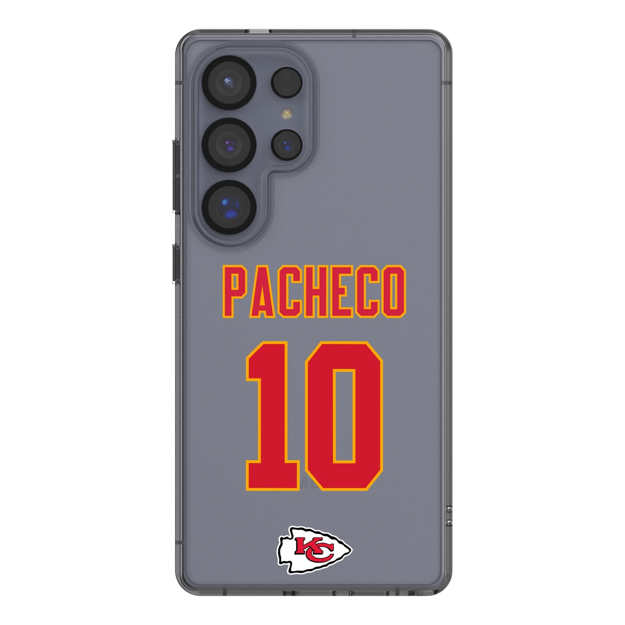 Isiah Pacheco Kansas City Chiefs 10 Game Tactic Clear Phone Case for Samsung Galaxy - Sports Gifts, Sports Memorabilia, Sports Collectibles, Fan Shop