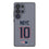 Drake Maye New England Patriots 10 Game Tactic Clear Phone Case for Samsung Galaxy - Sports Gifts, Sports Memorabilia, Sports Collectibles, Fan Shop
