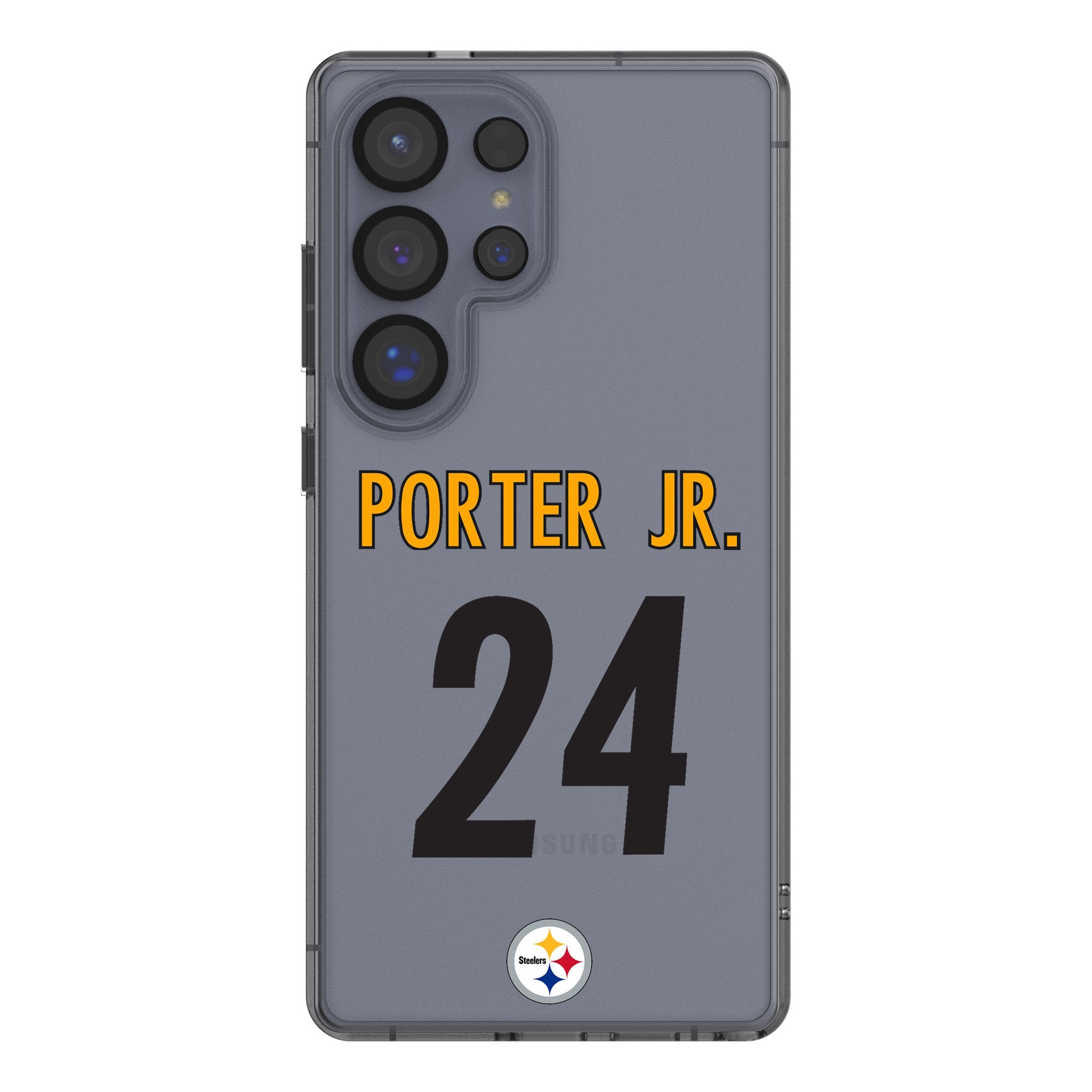 Joey Porter Jr. Pittsburgh Steelers 24 Game Tactic Clear Phone Case for Samsung Galaxy - Sports Gifts, Sports Memorabilia, Sports Collectibles, Fan Shop