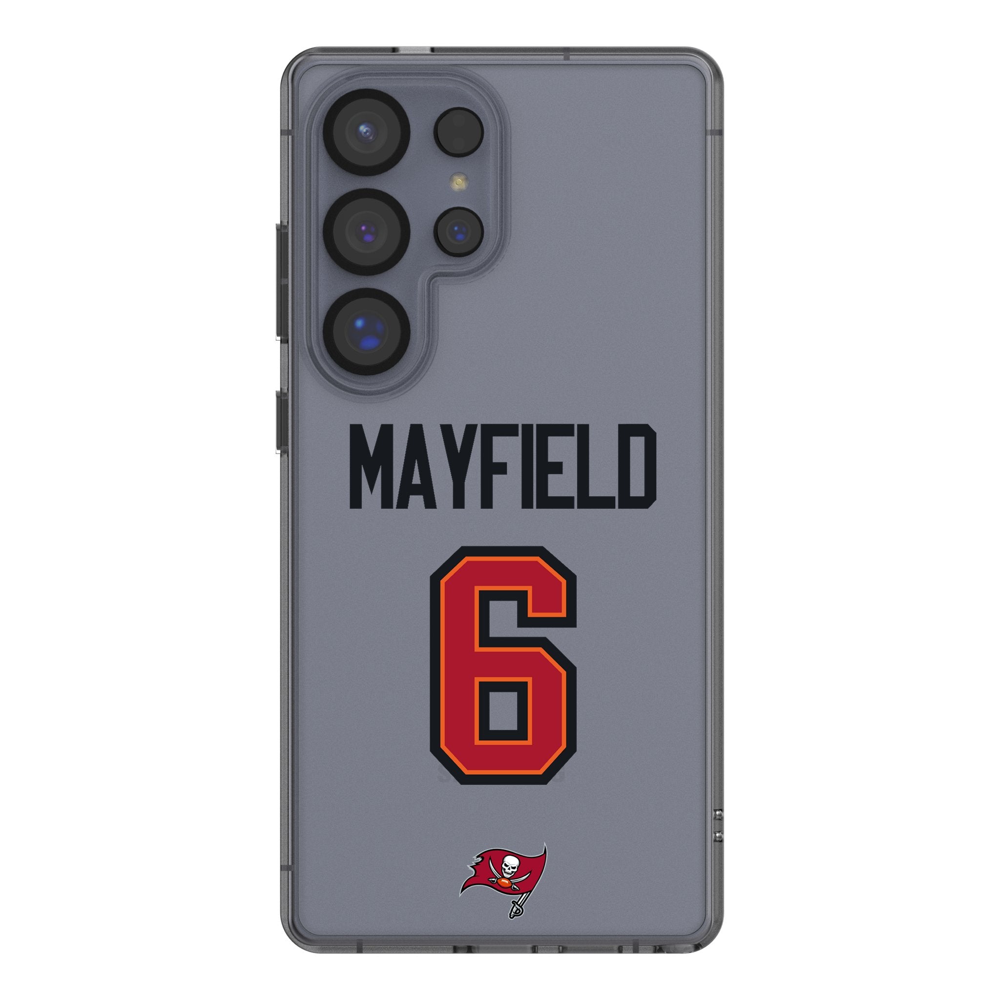 Baker Mayfield Tampa Bay Buccaneers 6 Game Tactic Clear Phone Case for Samsung Galaxy - Sports Gifts, Sports Memorabilia, Sports Collectibles, Fan Shop