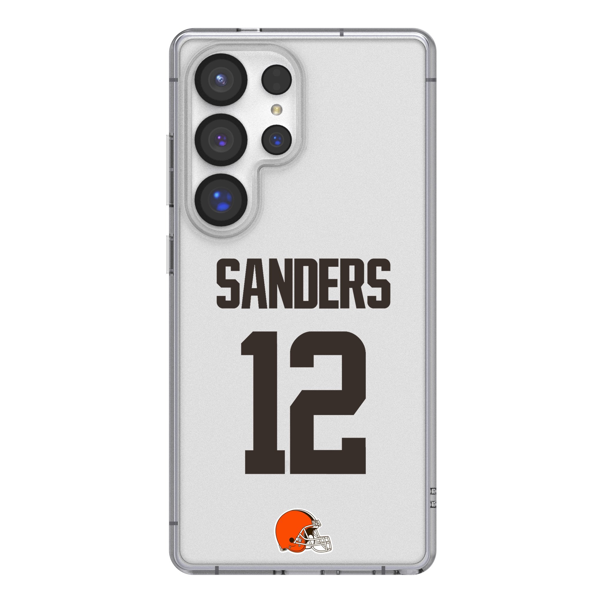 Shedeur Sanders Cleveland Browns 12 Game Tactic Clear Phone Case for Samsung Galaxy - Sports Gifts, Sports Memorabilia, Sports Collectibles, Fan Shop