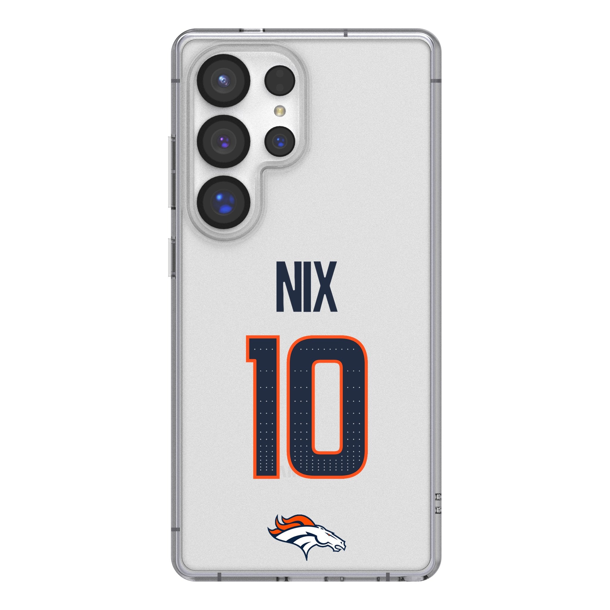 Bo Nix Denver Broncos 10 Game Tactic Clear Phone Case for Samsung Galaxy - Sports Gifts, Sports Memorabilia, Sports Collectibles, Fan Shop