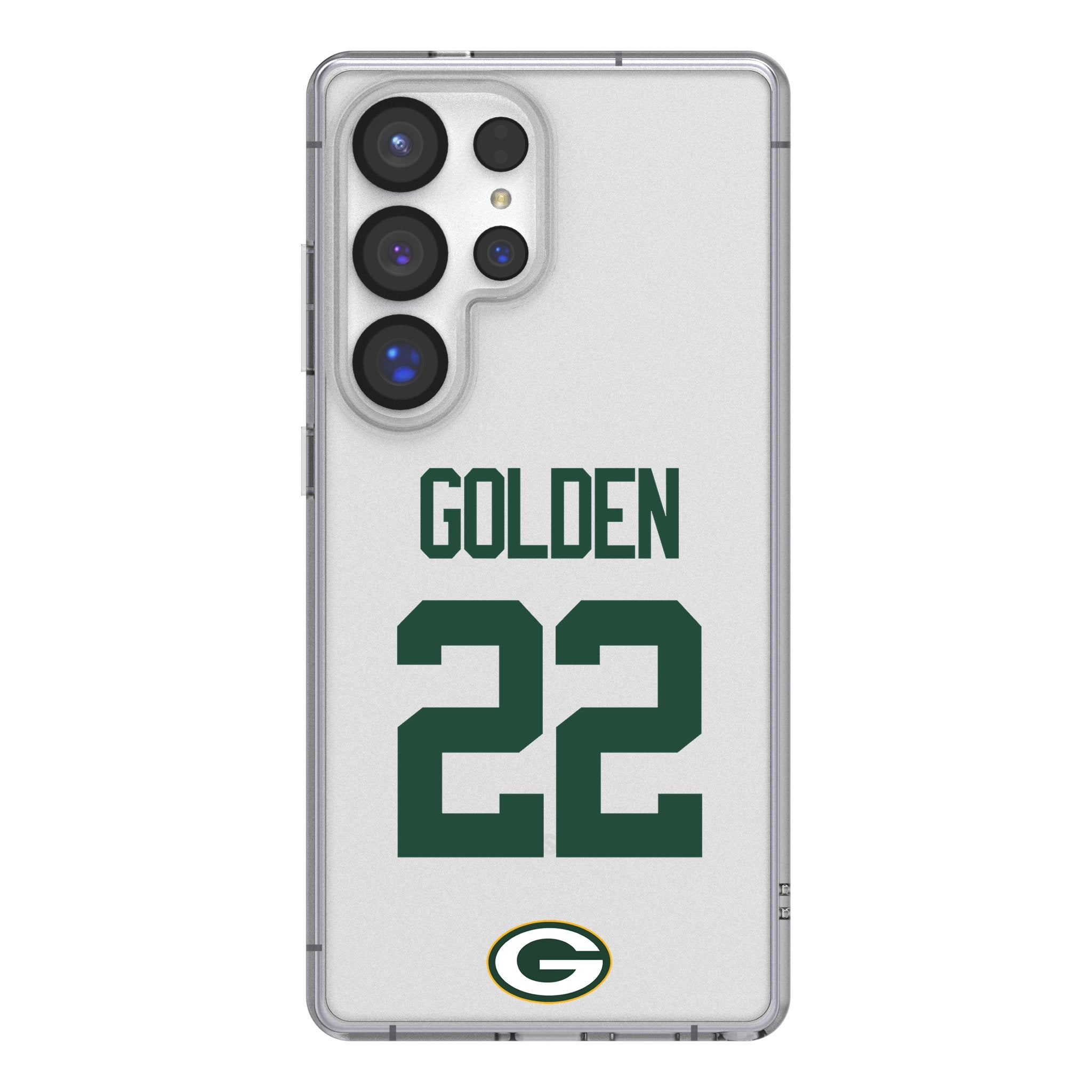 Matthew Golden Green Bay Packers 22 Game Tactic Clear Phone Case for Samsung Galaxy - Sports Gifts, Sports Memorabilia, Sports Collectibles, Fan Shop