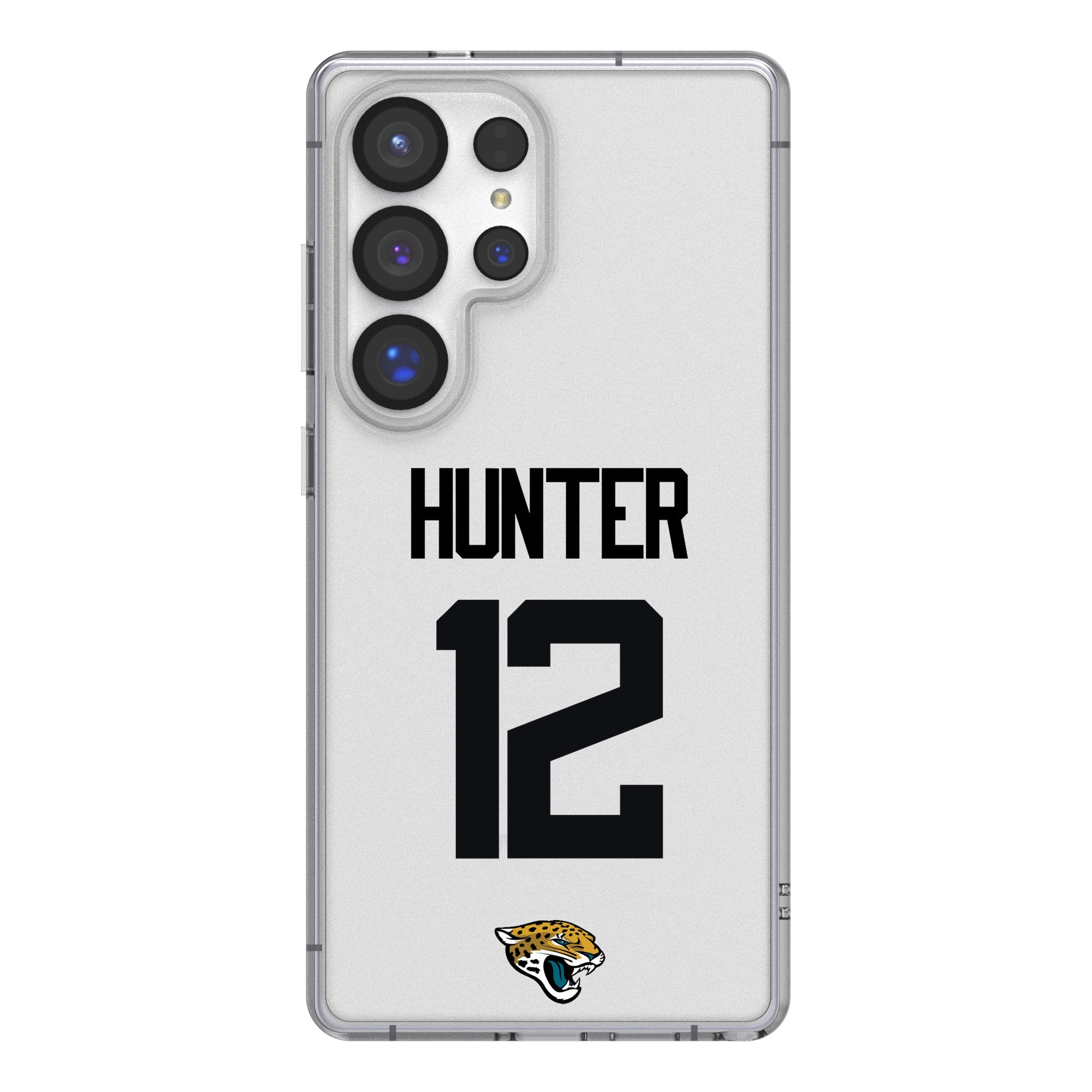 Travis Hunter Jacksonville Jaguars 12 Game Tactic Clear Phone Case for Samsung Galaxy - Sports Gifts, Sports Memorabilia, Sports Collectibles, Fan Shop